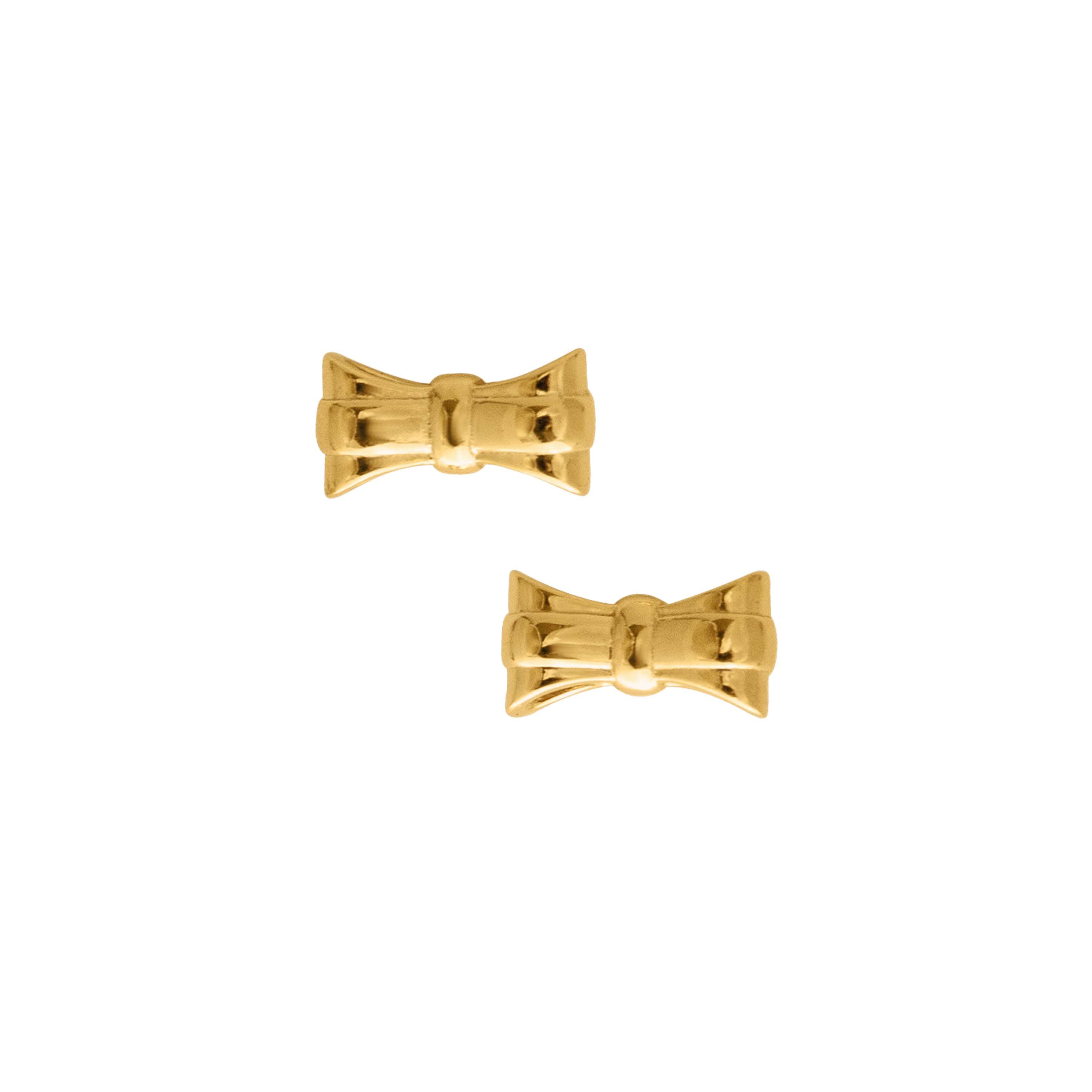 GOLD BOW STUD EARRINGS