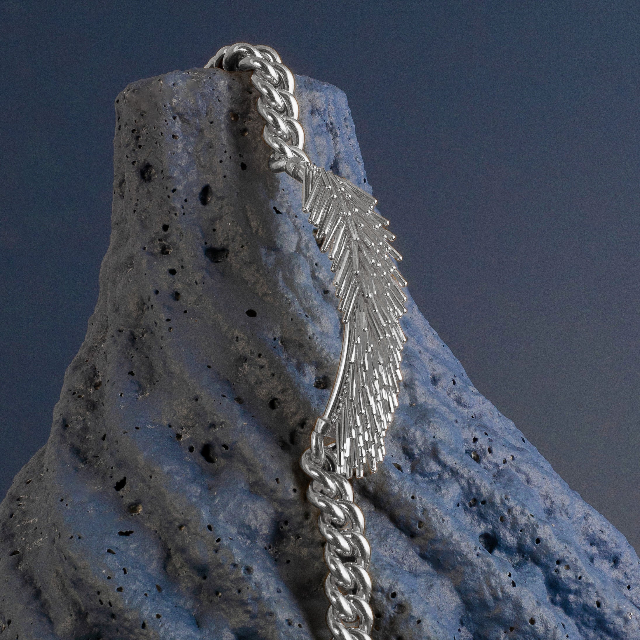 SILVER TASSEL AND CHAIN BRACELET