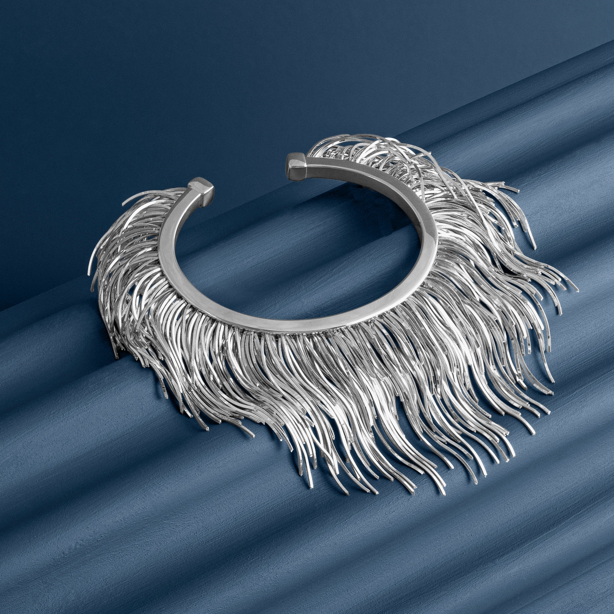 SILVER FEATHER CUFF