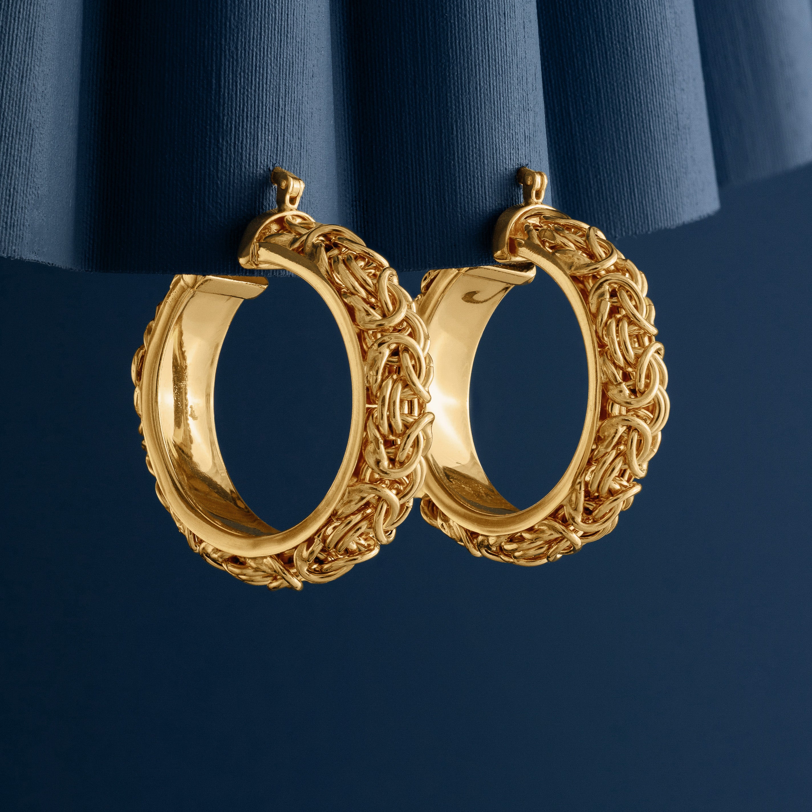 GOLD BYZANTINE HOOPS