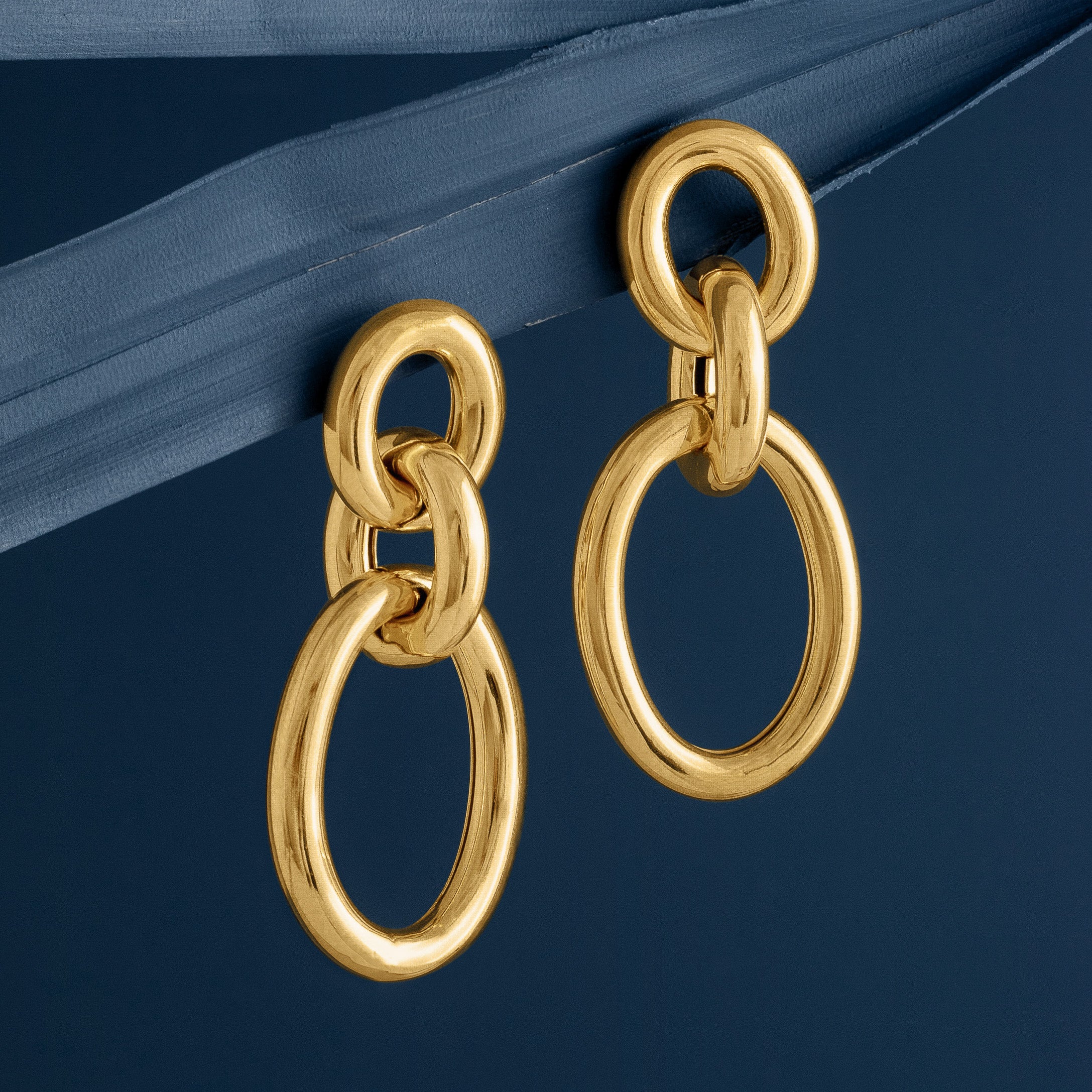 GOLD CHUNKY CHAIN LINK EARRINGS