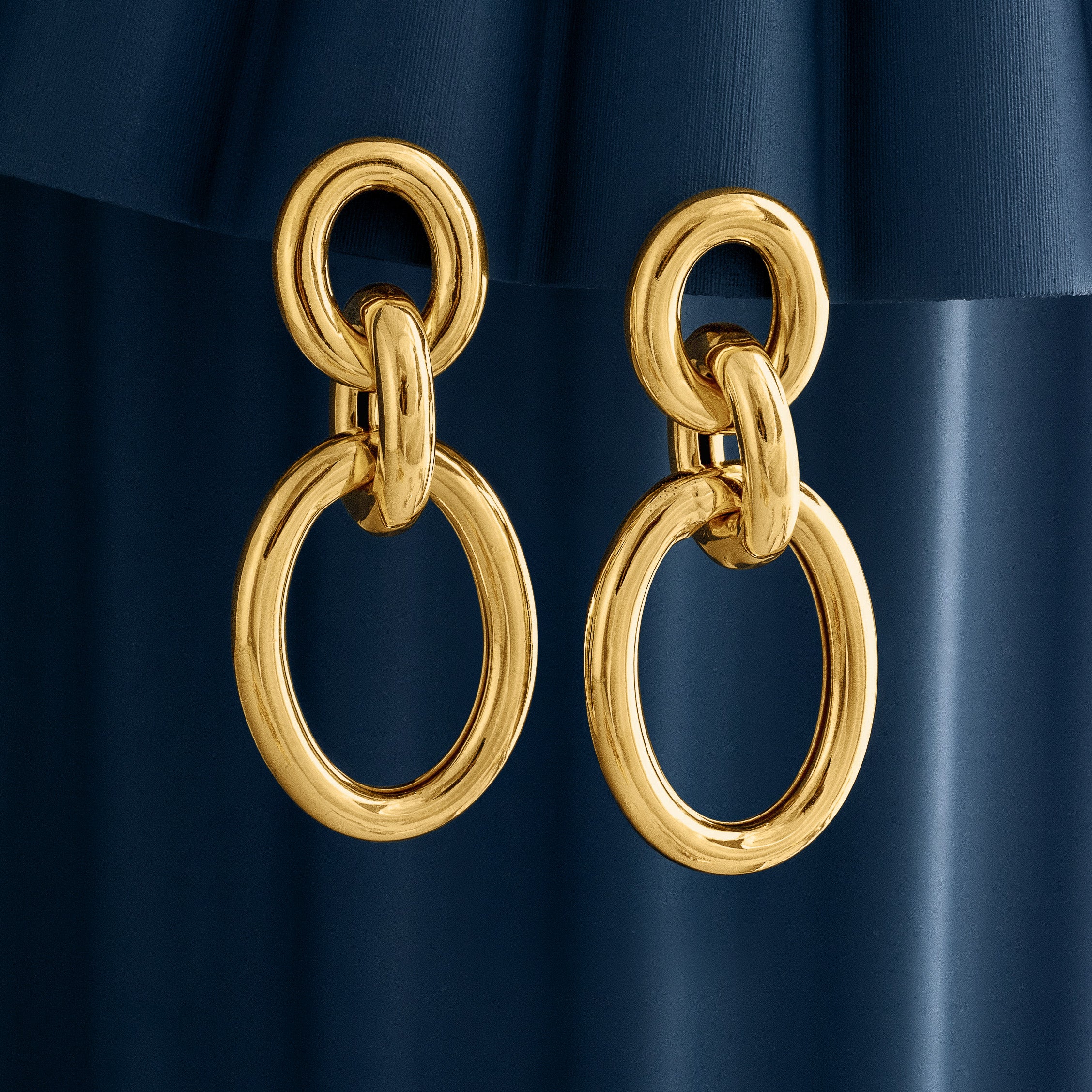 GOLD CHUNKY CHAIN LINK EARRINGS