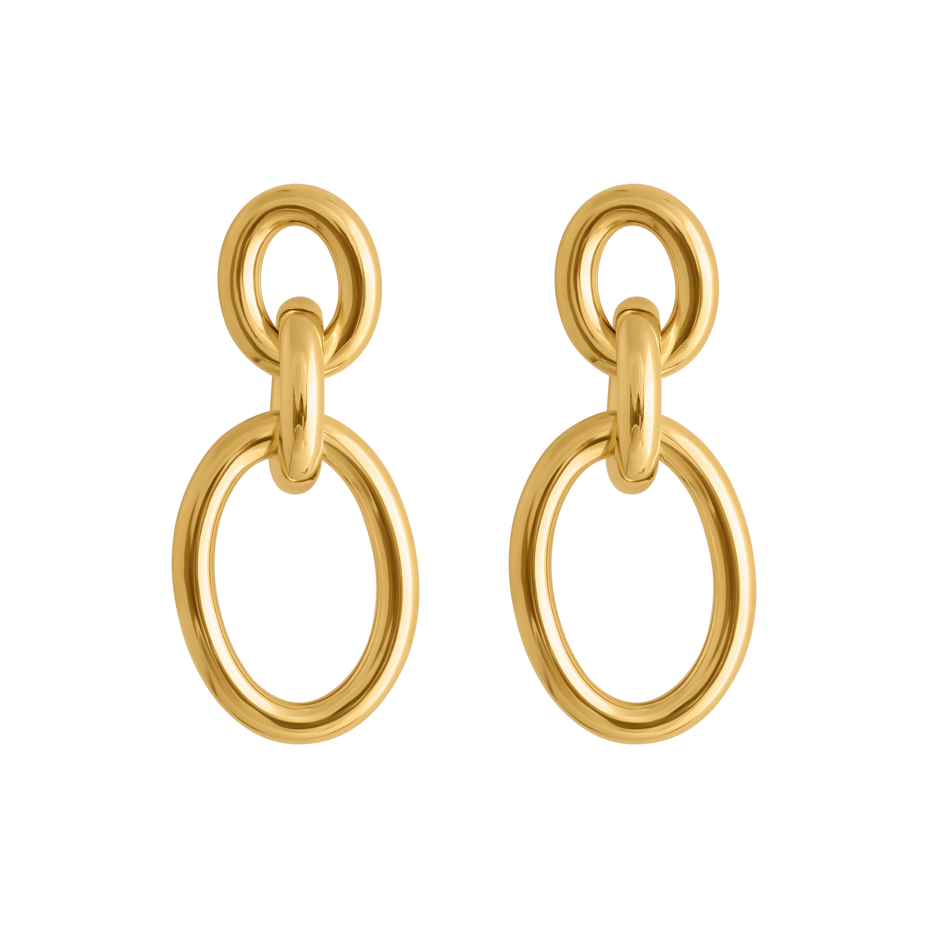 GOLD CHUNKY CHAIN LINK EARRINGS