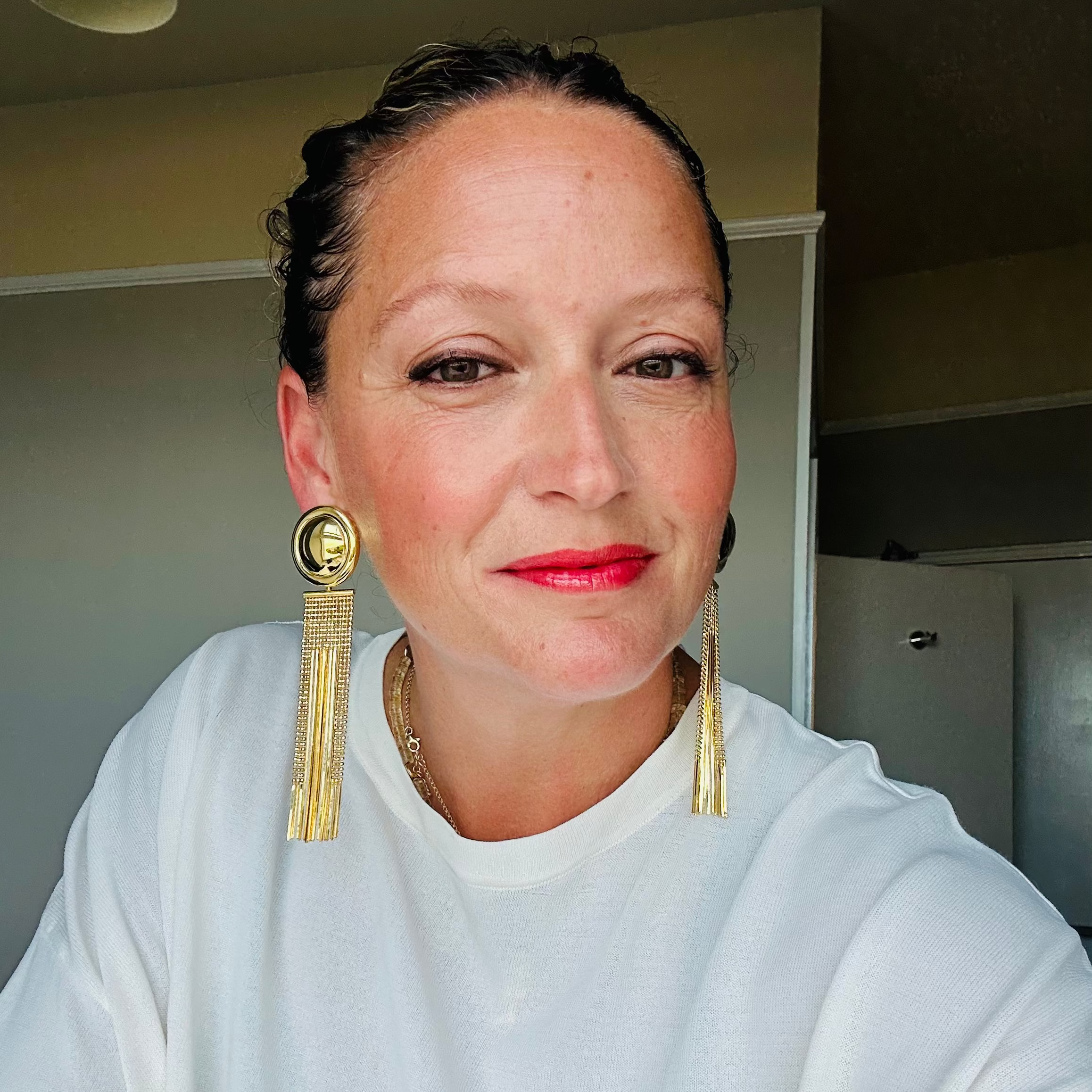 DISC & TASSEL EARRINGS