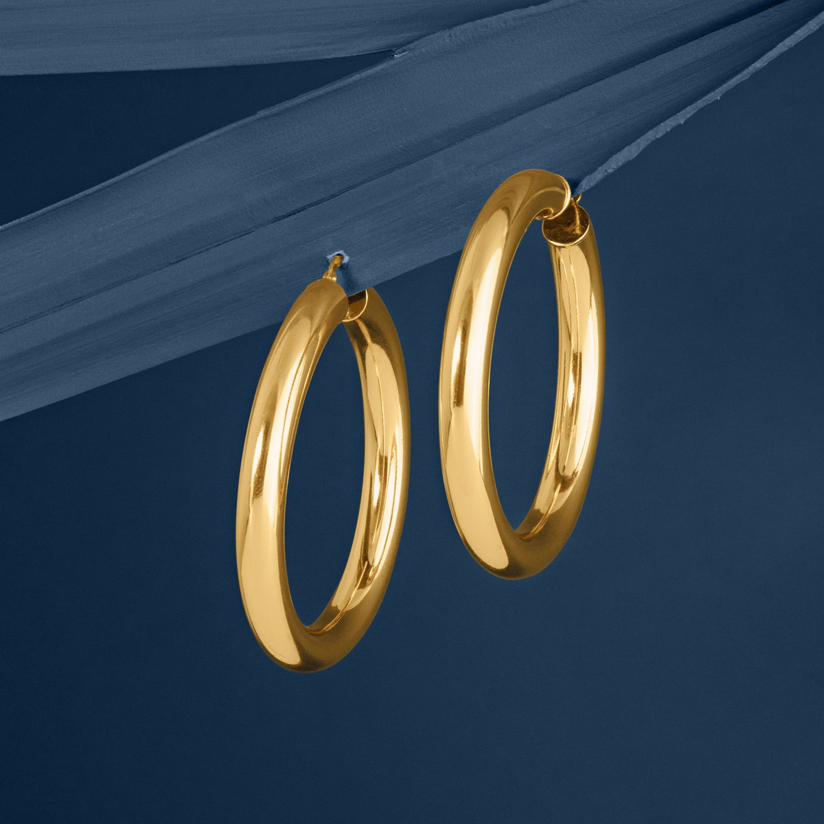 Large Gold Hoop Earrings from LOEL