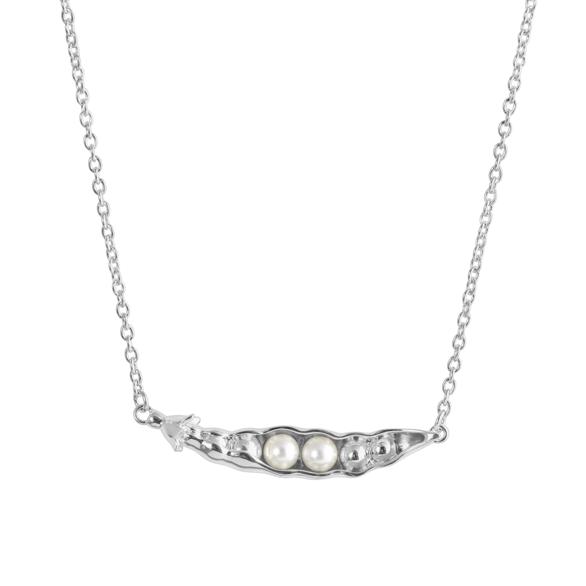 LOEL x Minnie Mae Silver Peas in a Pod Pendant on white