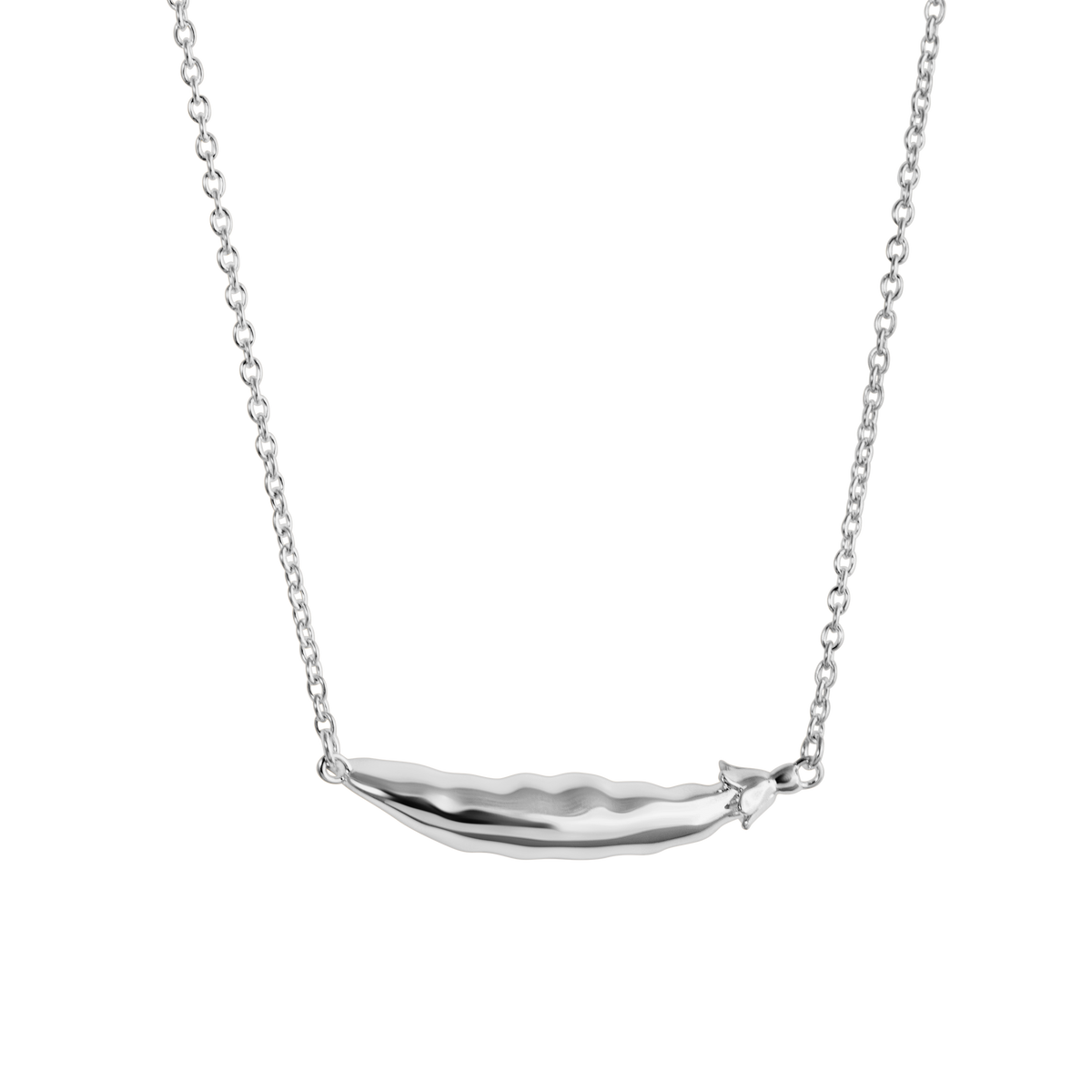 LOEL x Minnie Mae Silver Peas in a Pod Pendant on white back