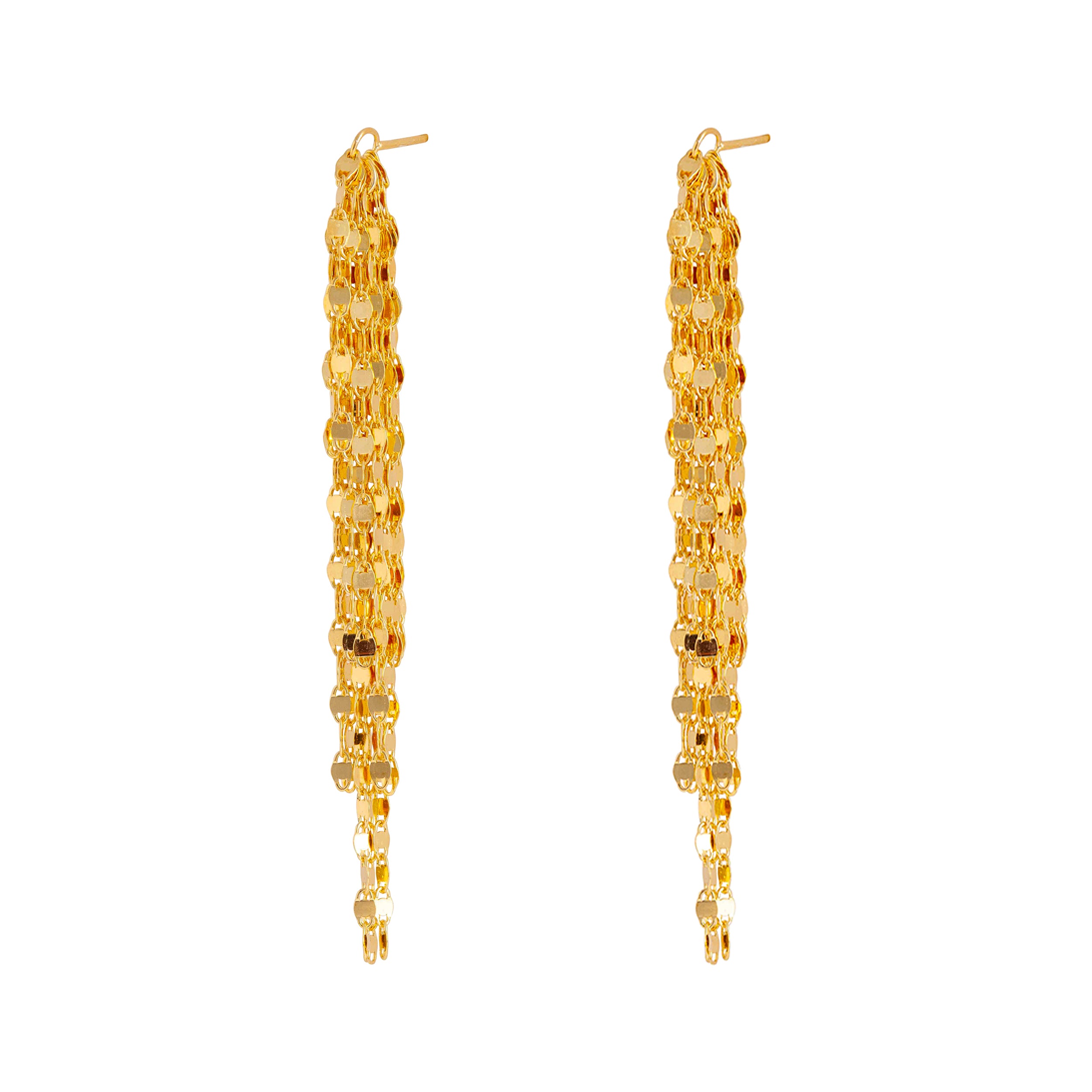 GOLD DISCO DROP EARRINGS