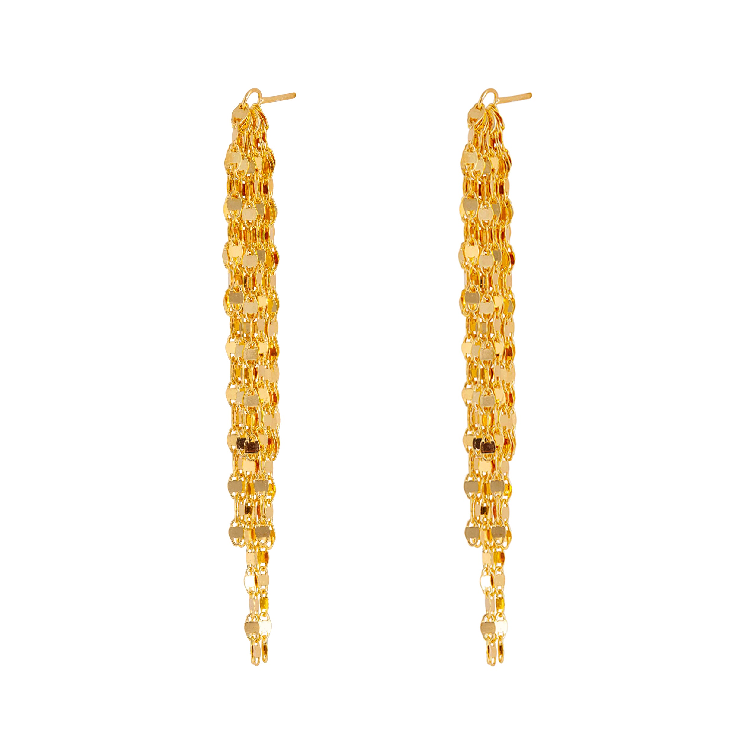 GOLD DISCO DROP EARRINGS