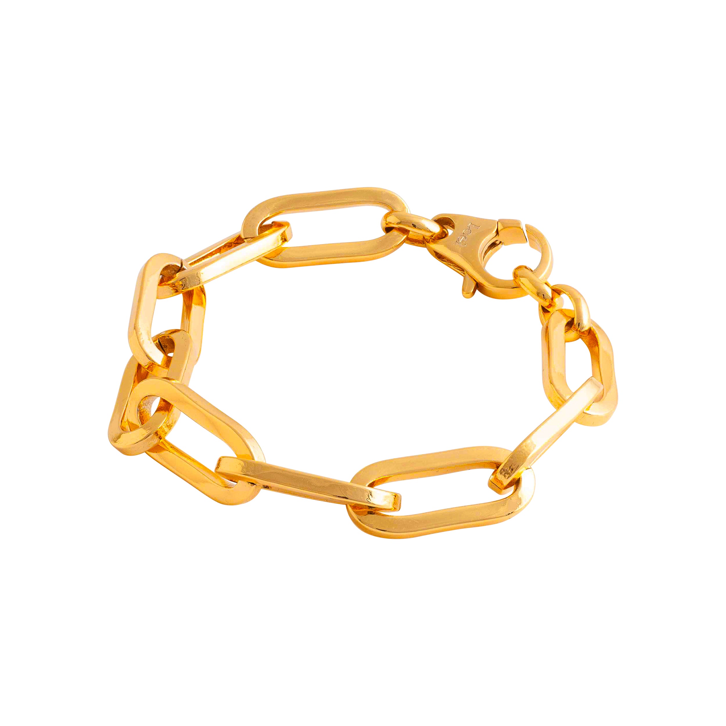 GOLD CHUNKY LONG LINK CHAIN BRACELET