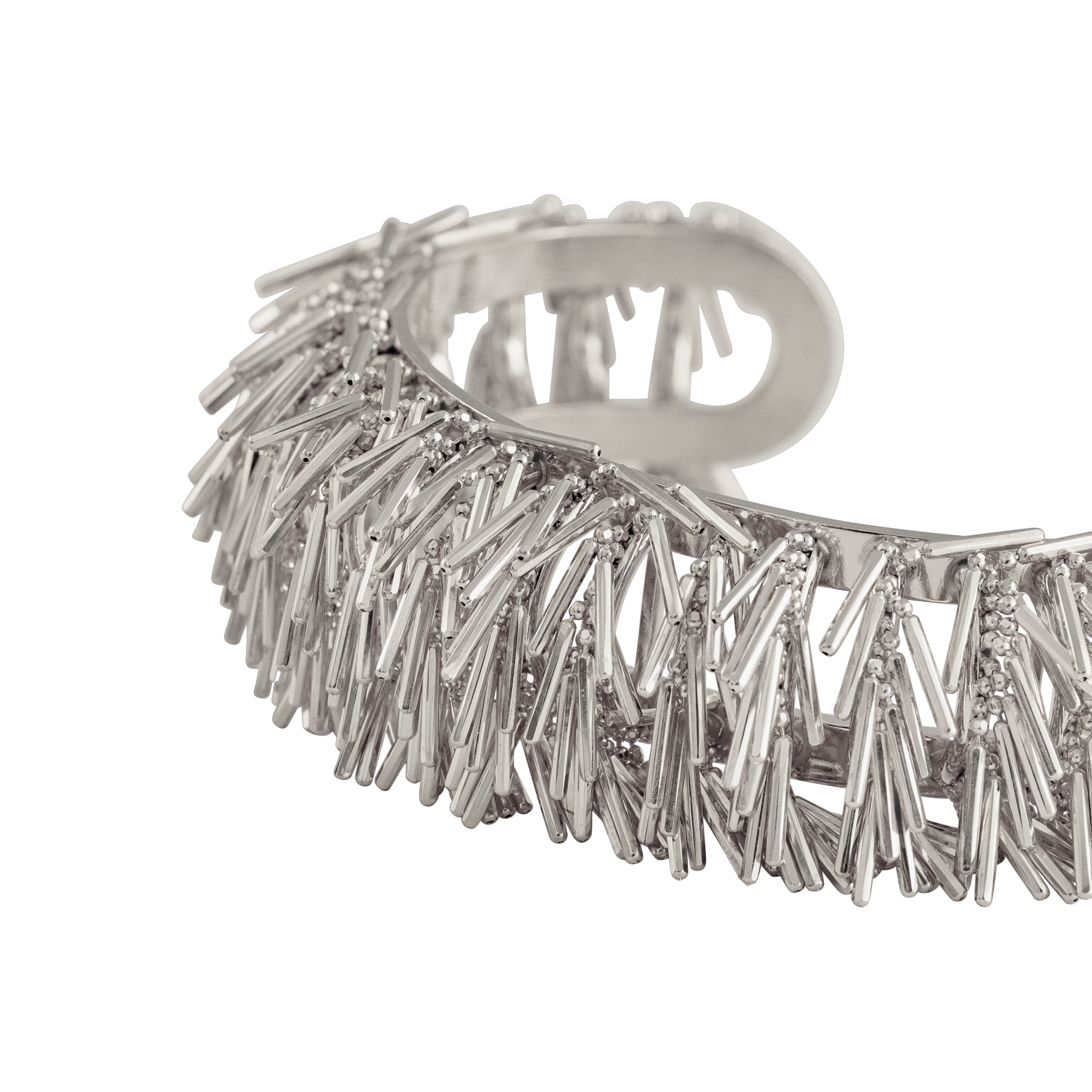 LARGE SILVER TASSEL CUFF