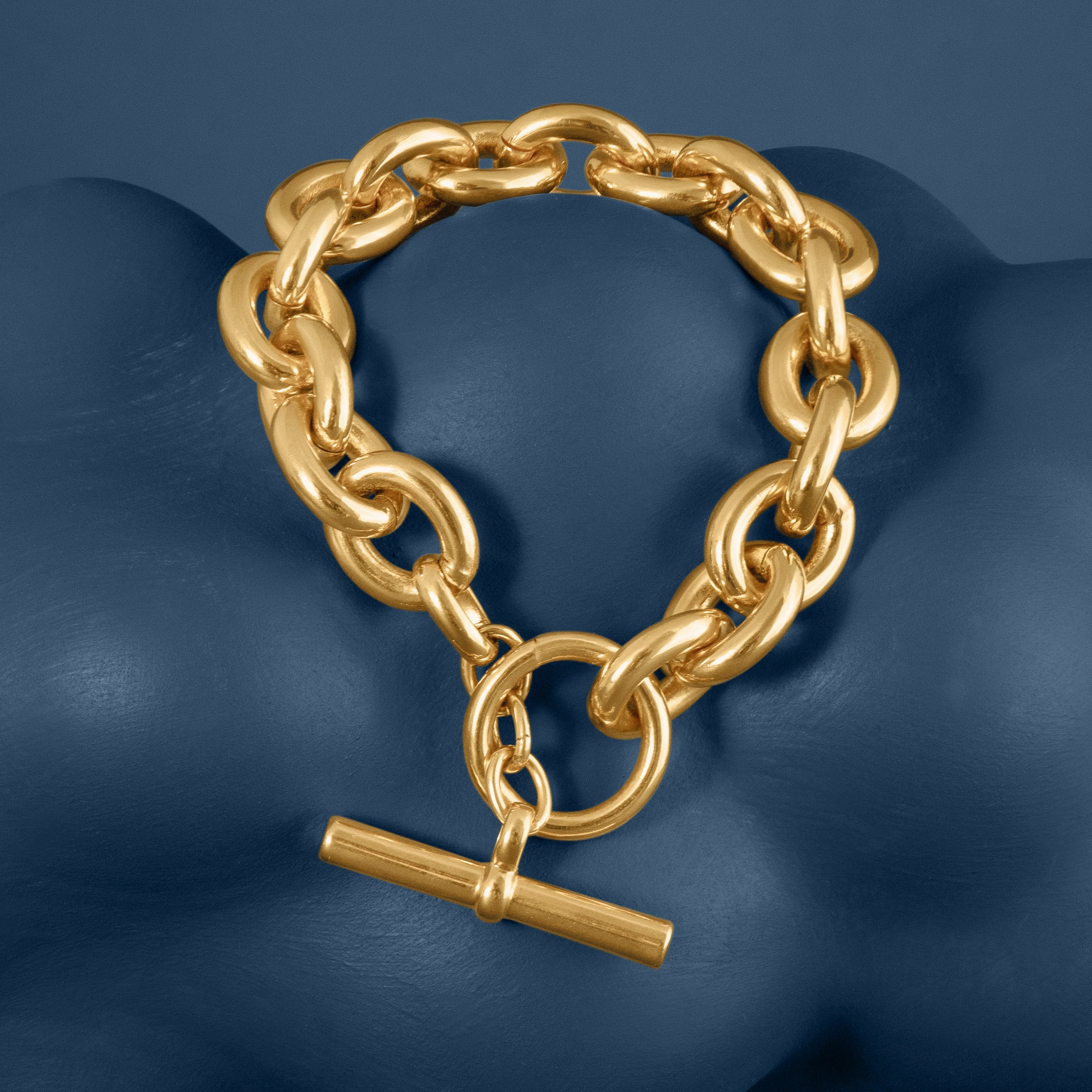 GOLD CHUNKY BELCHER CHAIN BRACELET