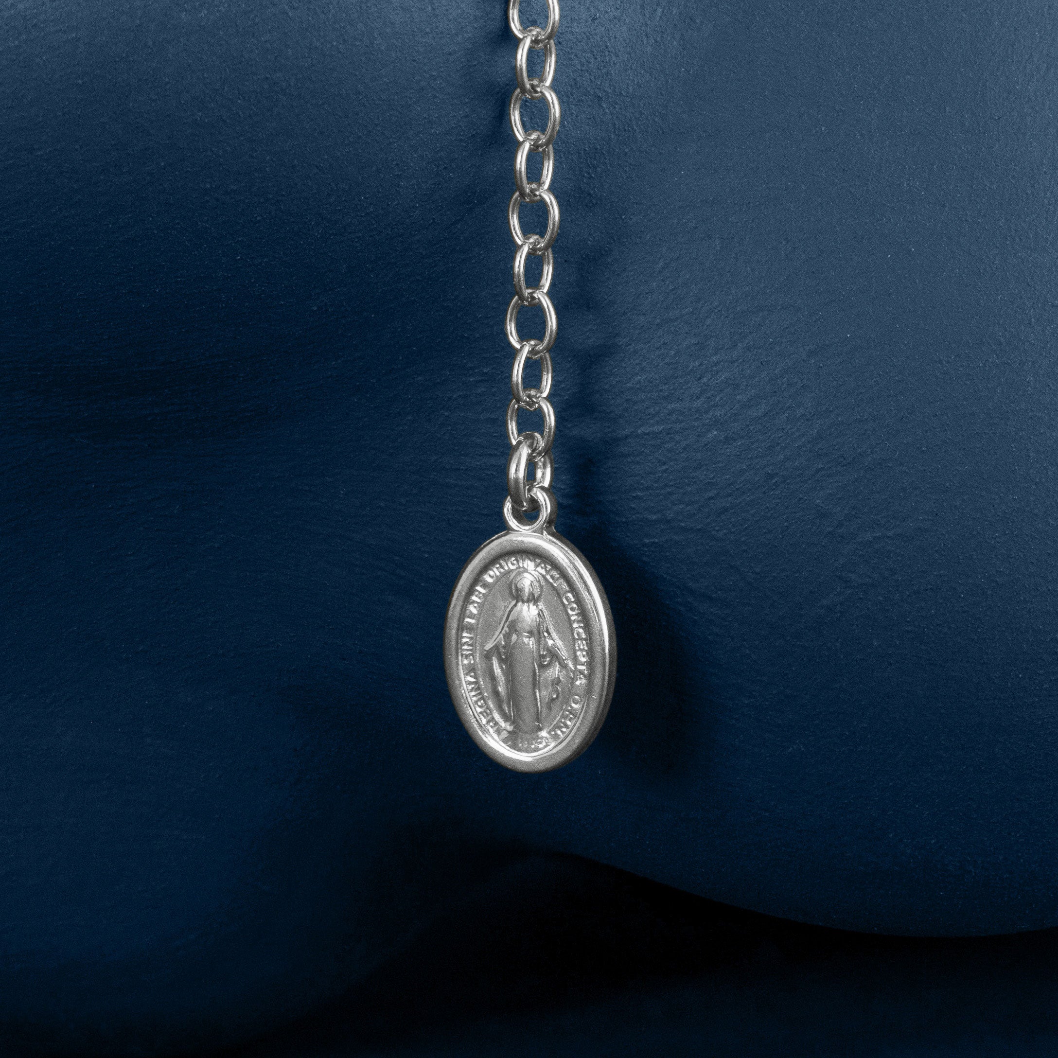 SILVER ROSARY BEAD BRACELET