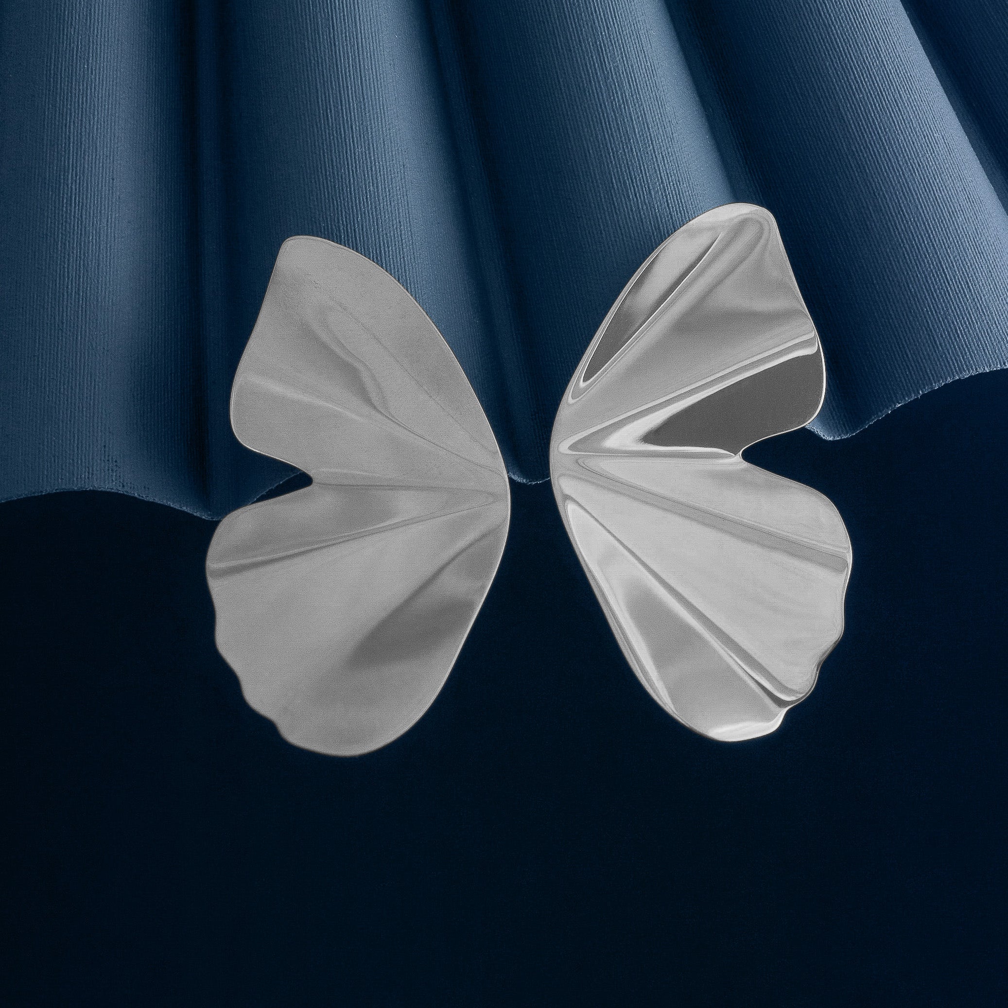 SILVER BUTTERFLY EARRINGS