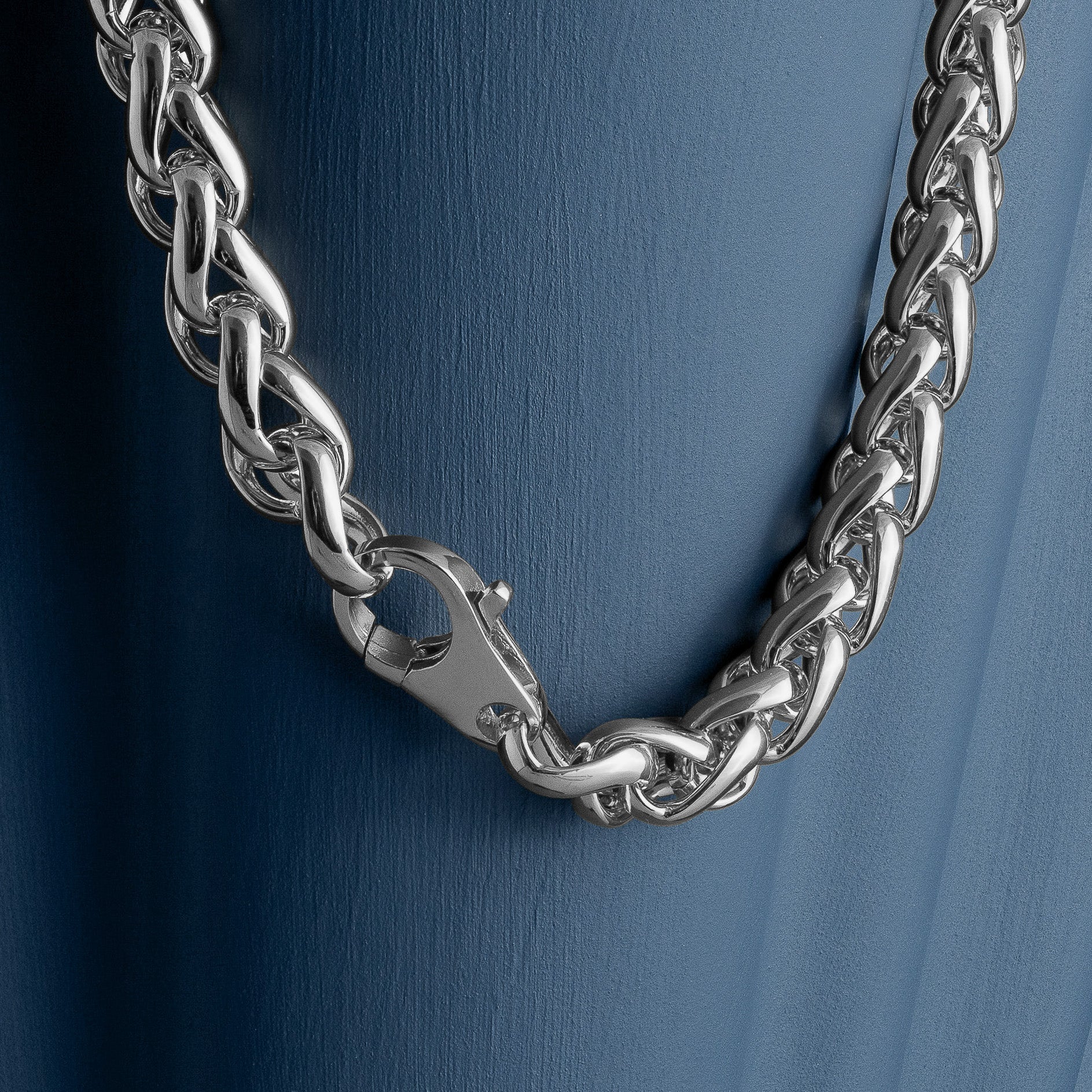 SILVER ROPE CHAIN NECKLACE