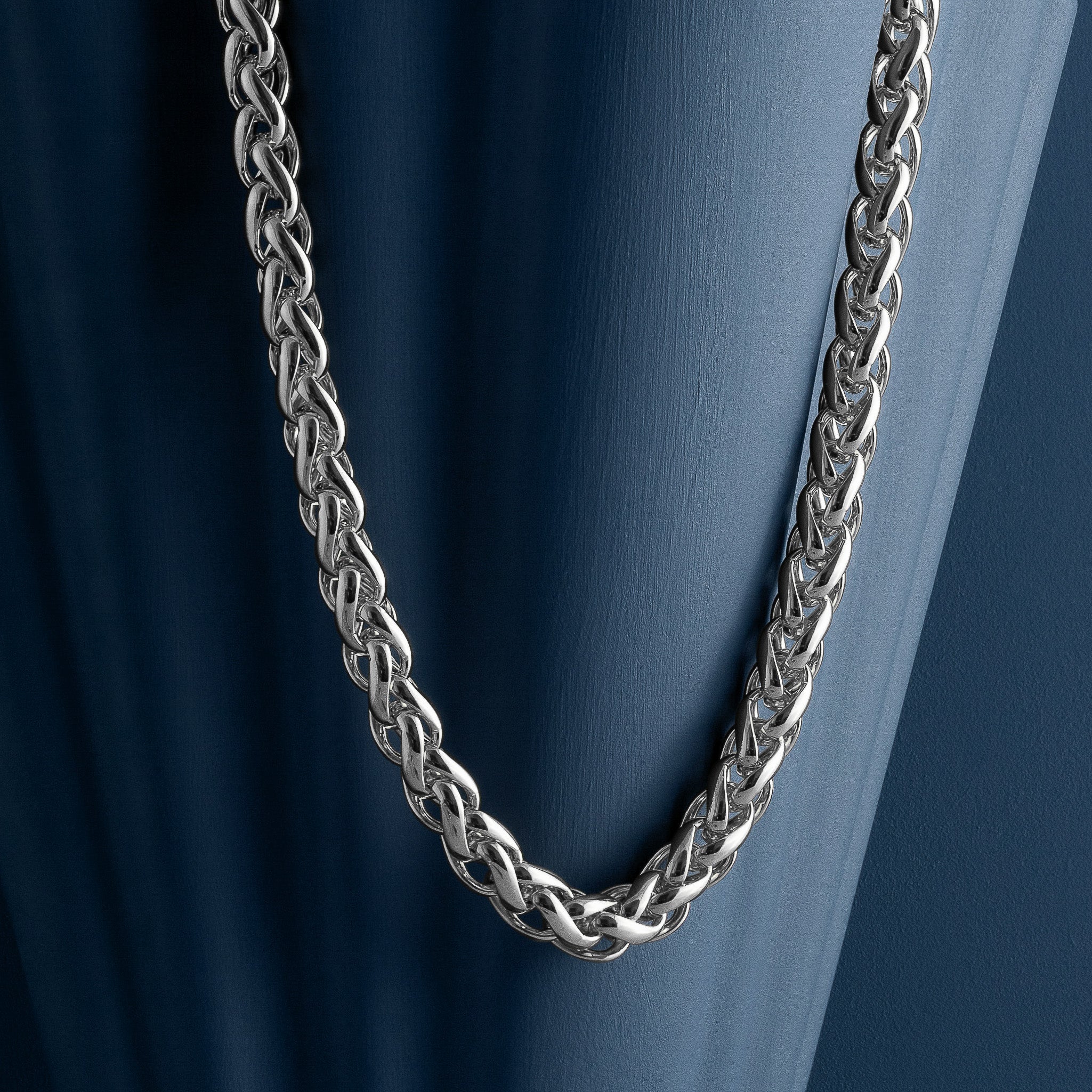 SILVER ROPE CHAIN NECKLACE