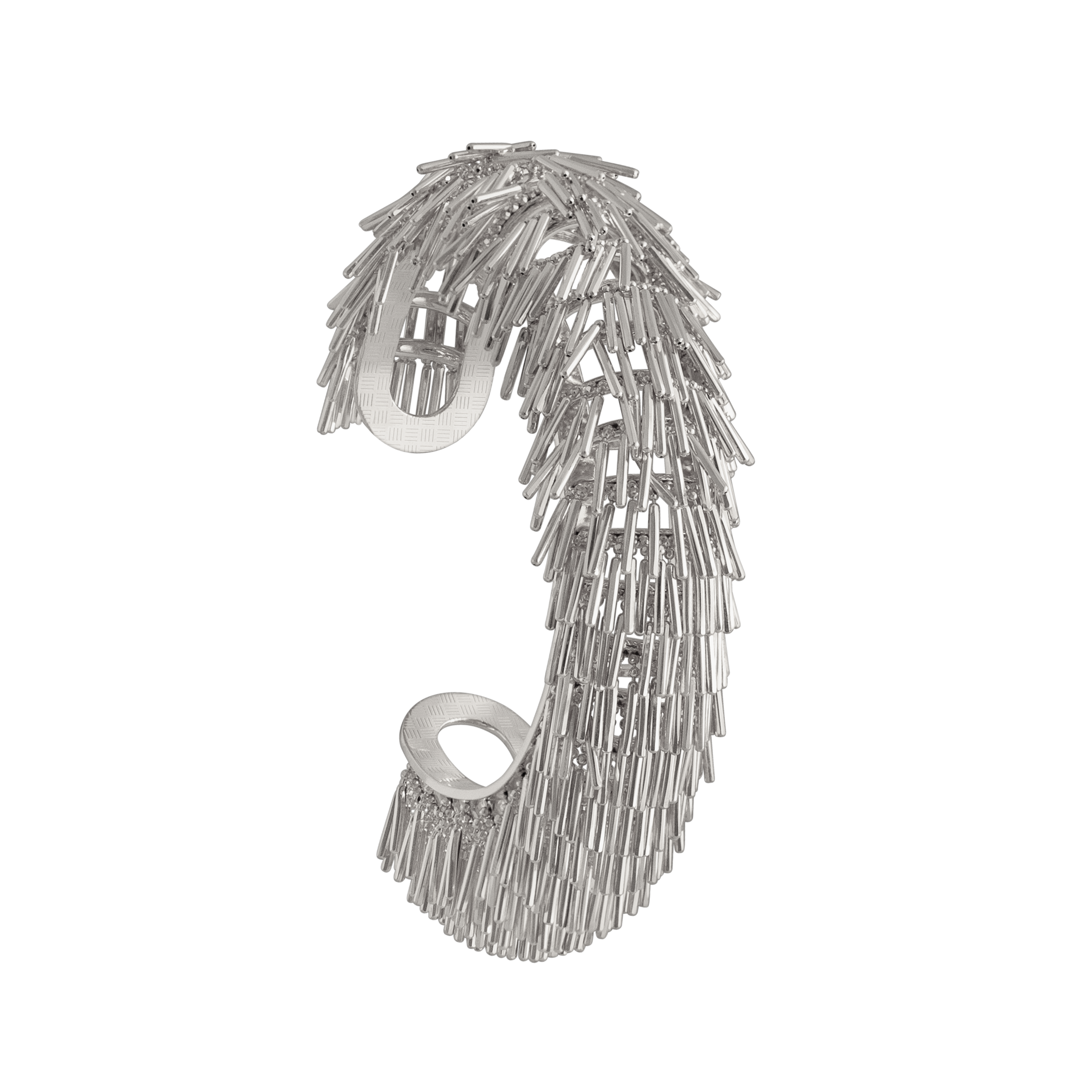 LARGE SILVER TASSEL CUFF