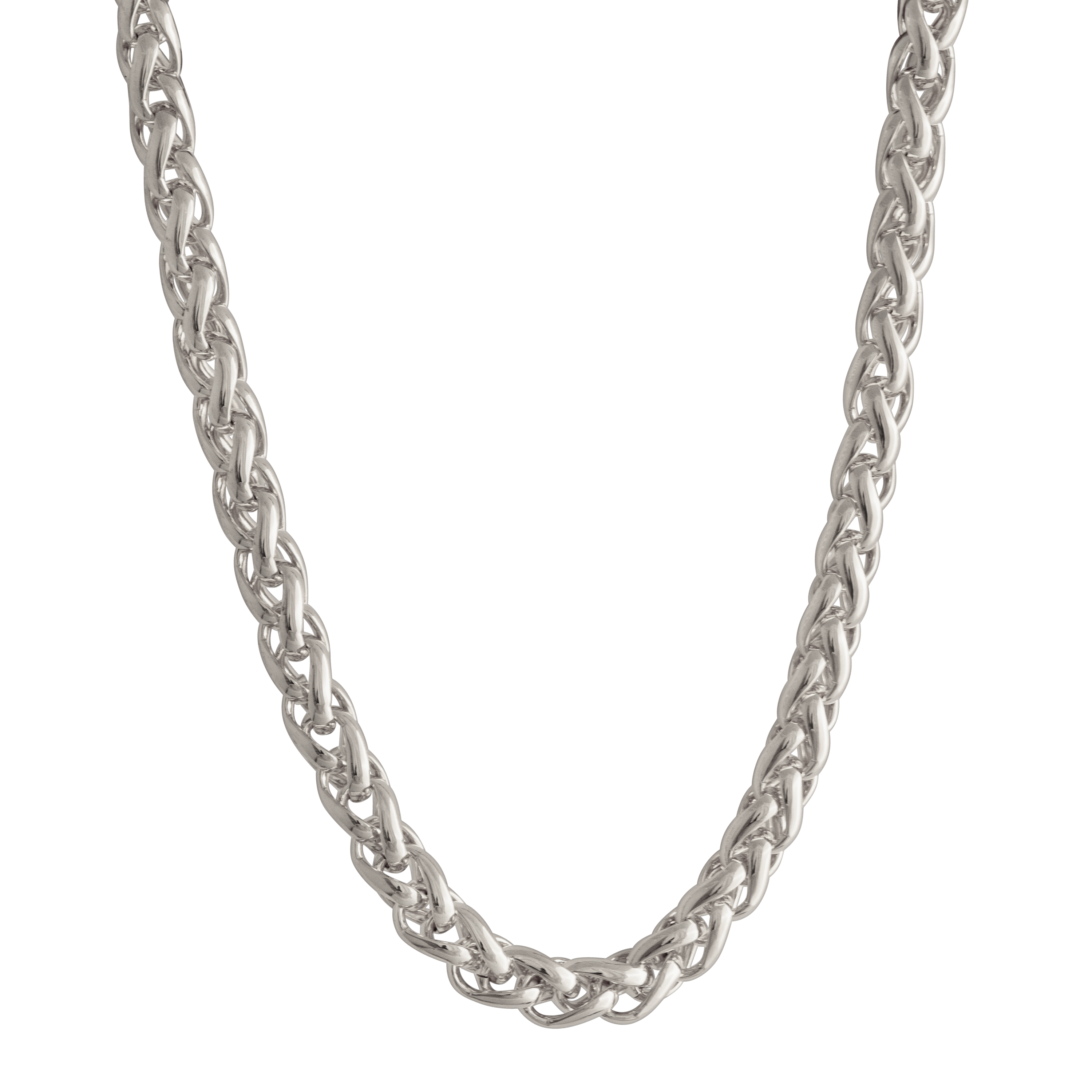SILVER ROPE CHAIN NECKLACE