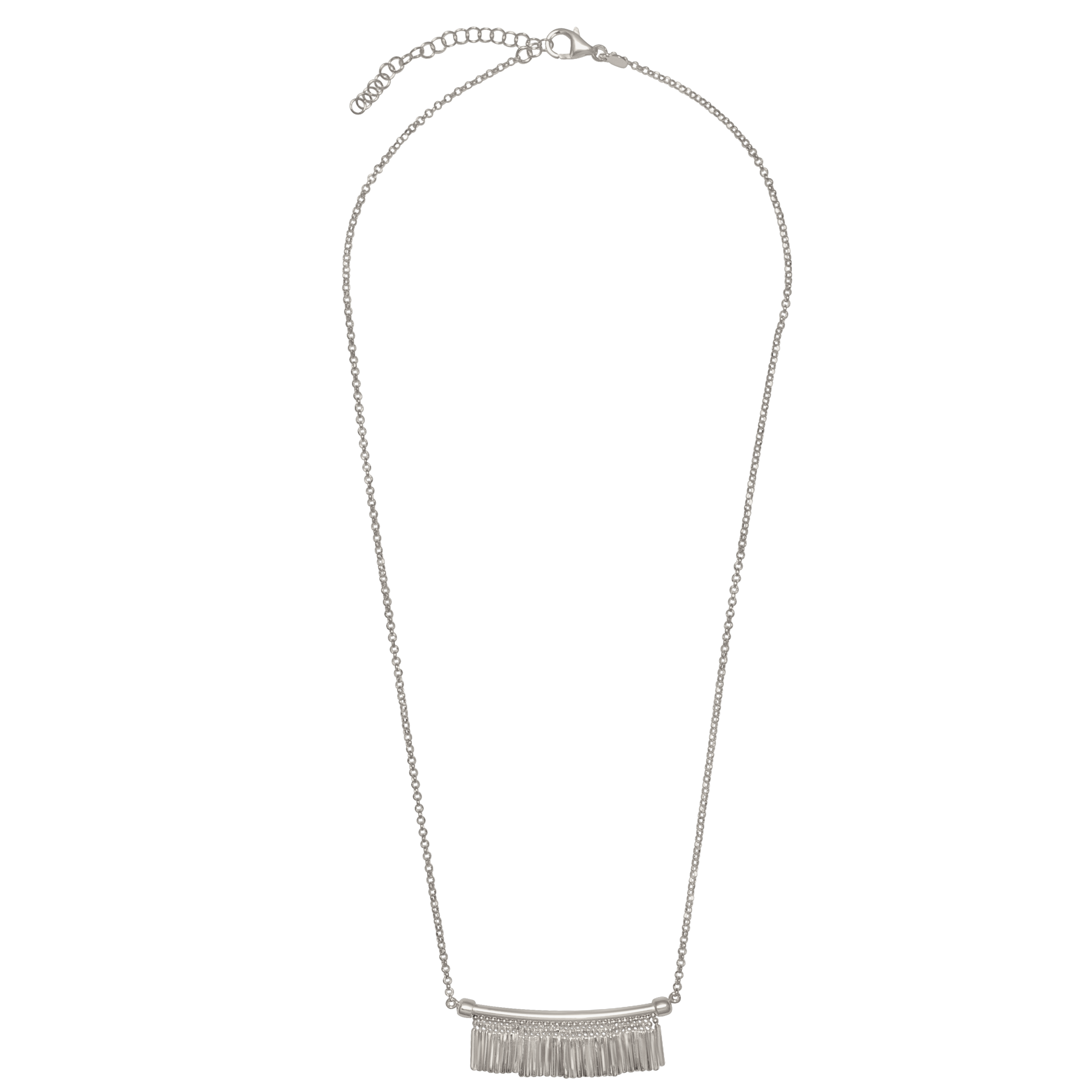 SILVER TASSEL CHARM NECKLACE