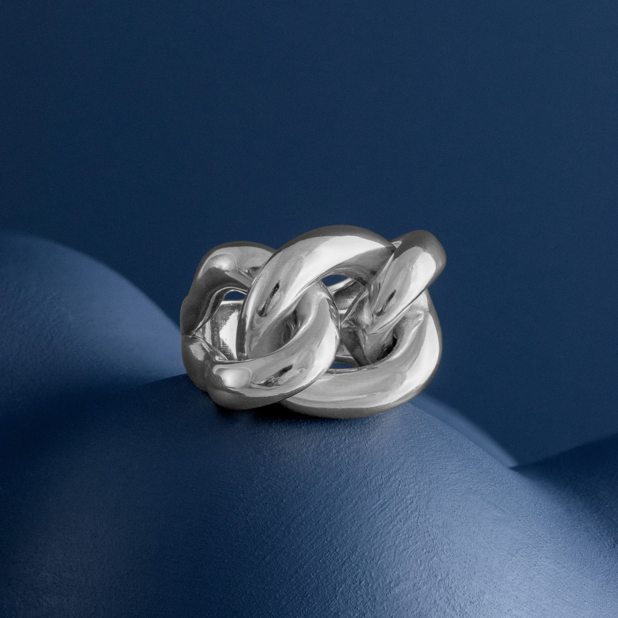 SILVER CHUNKY CHAIN RING