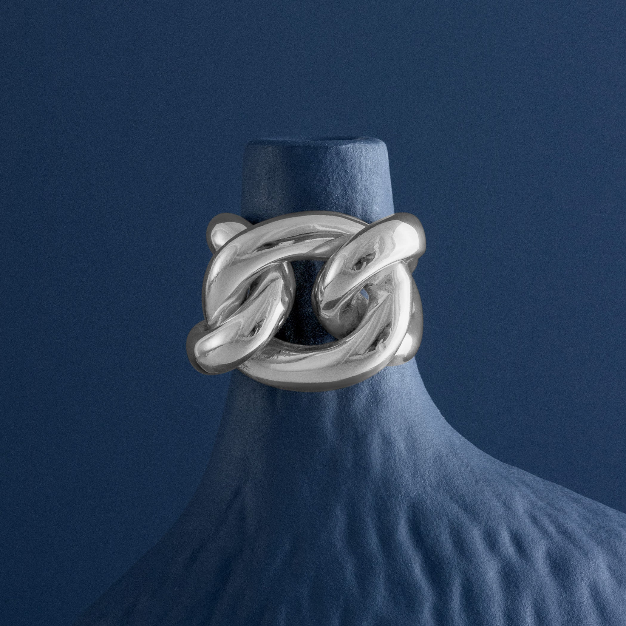 SILVER CHUNKY CHAIN RING