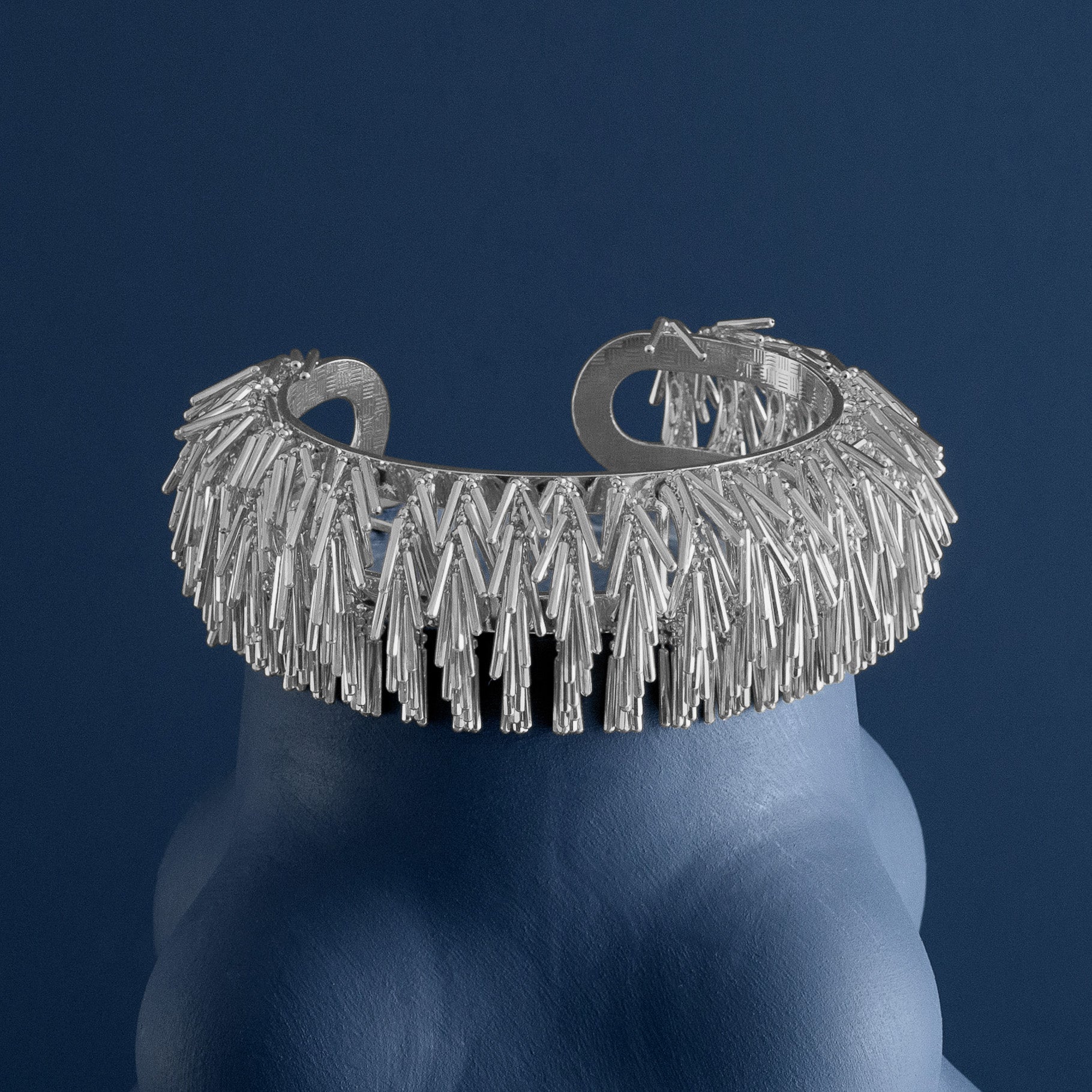 LARGE SILVER TASSEL CUFF