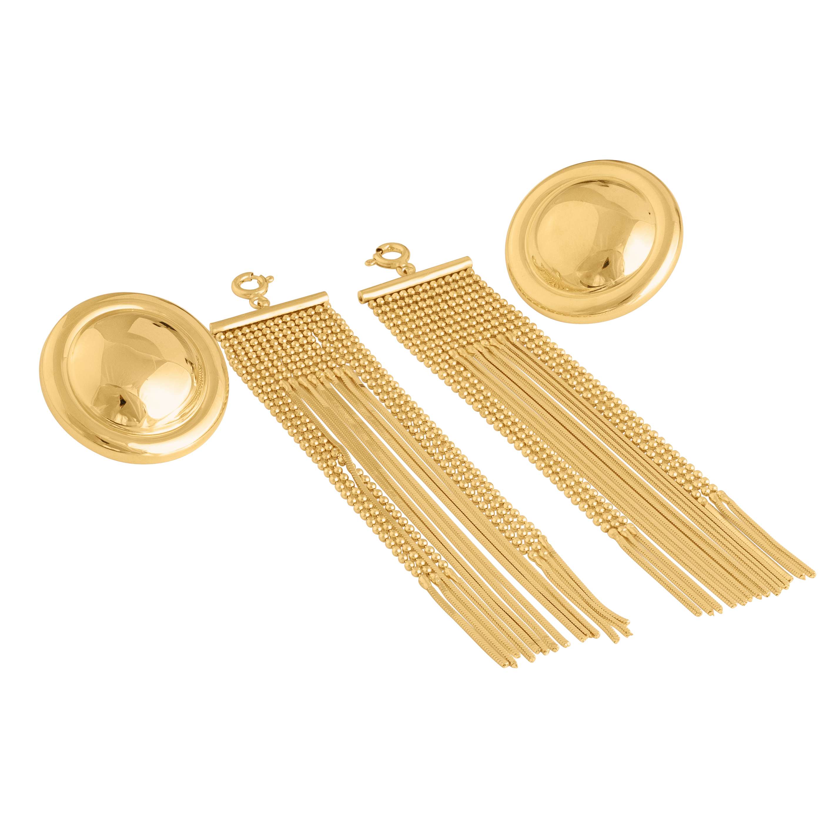 DISC & TASSEL EARRINGS