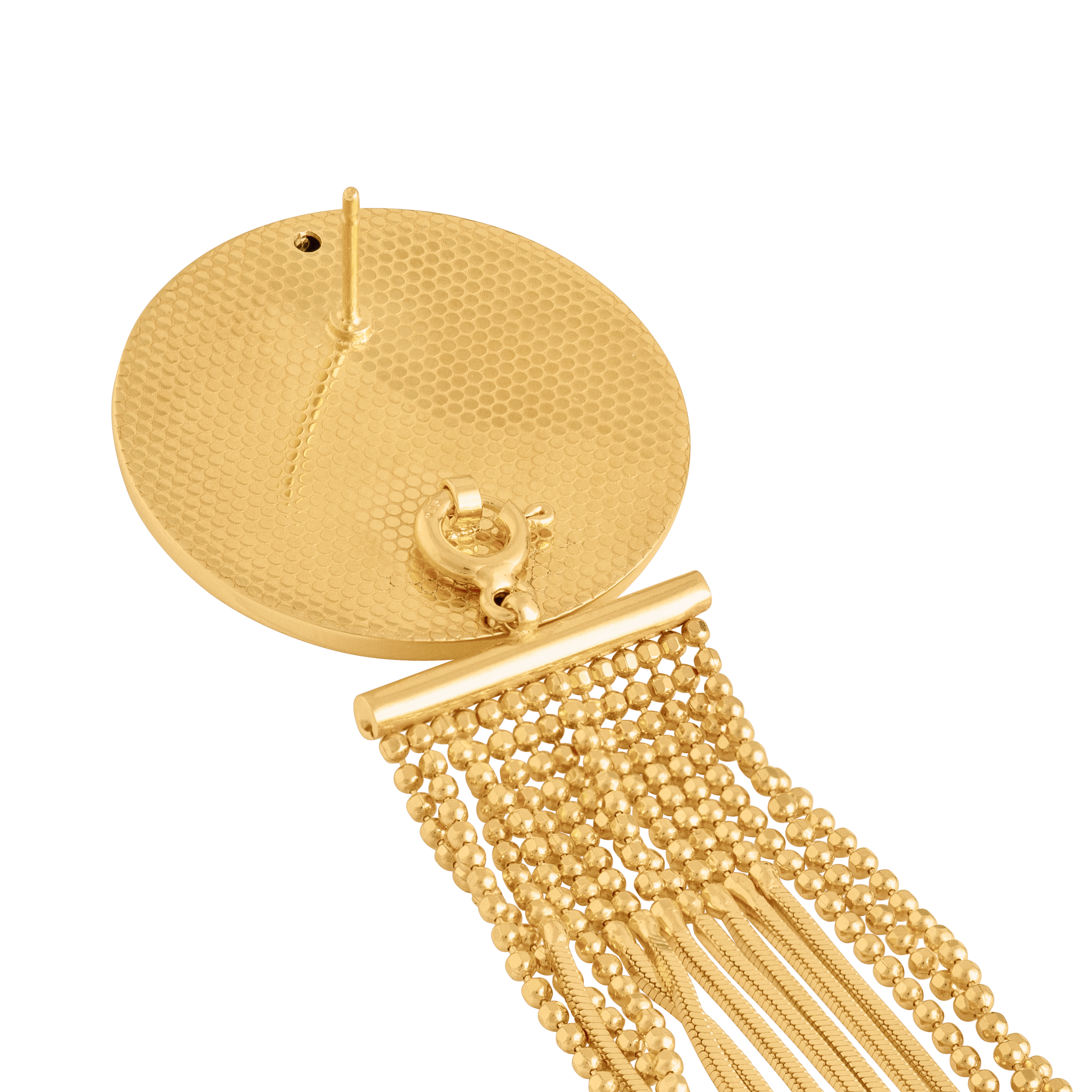 DISC & TASSEL EARRINGS