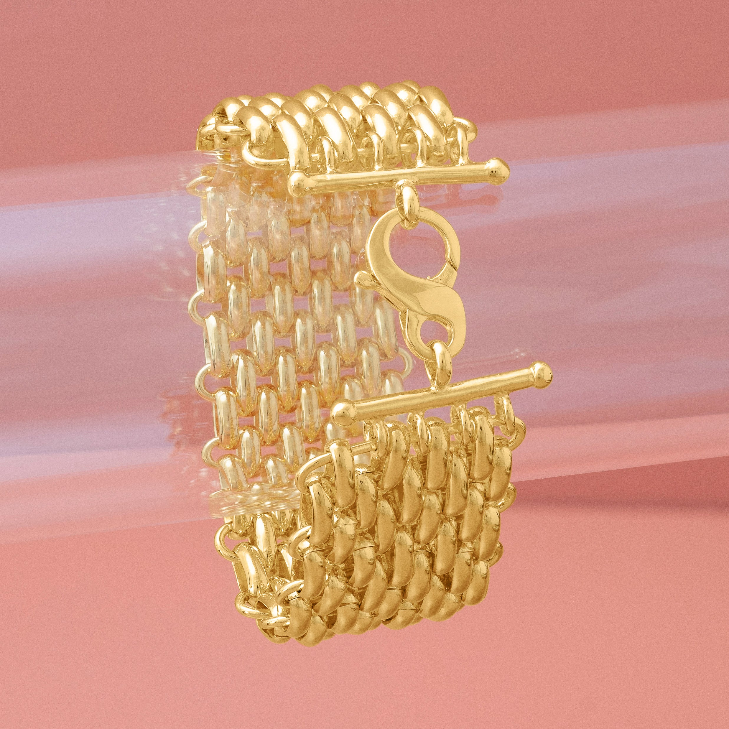 Chunky Gold Weave Chain Bracelet