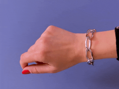 SILVER MOLTEN CHAIN LINK BRACELET