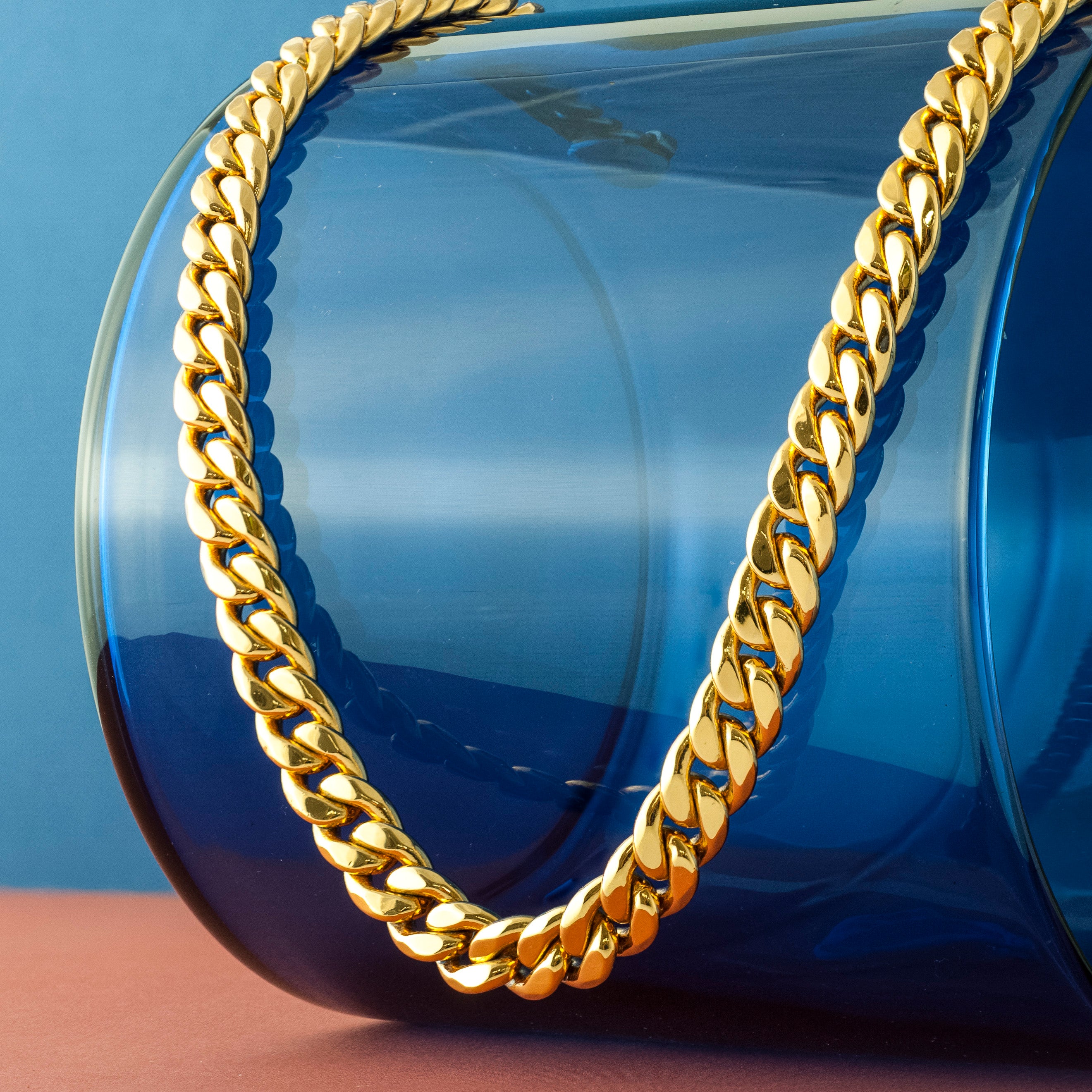 Gold Chunky Rapper Style Necklace