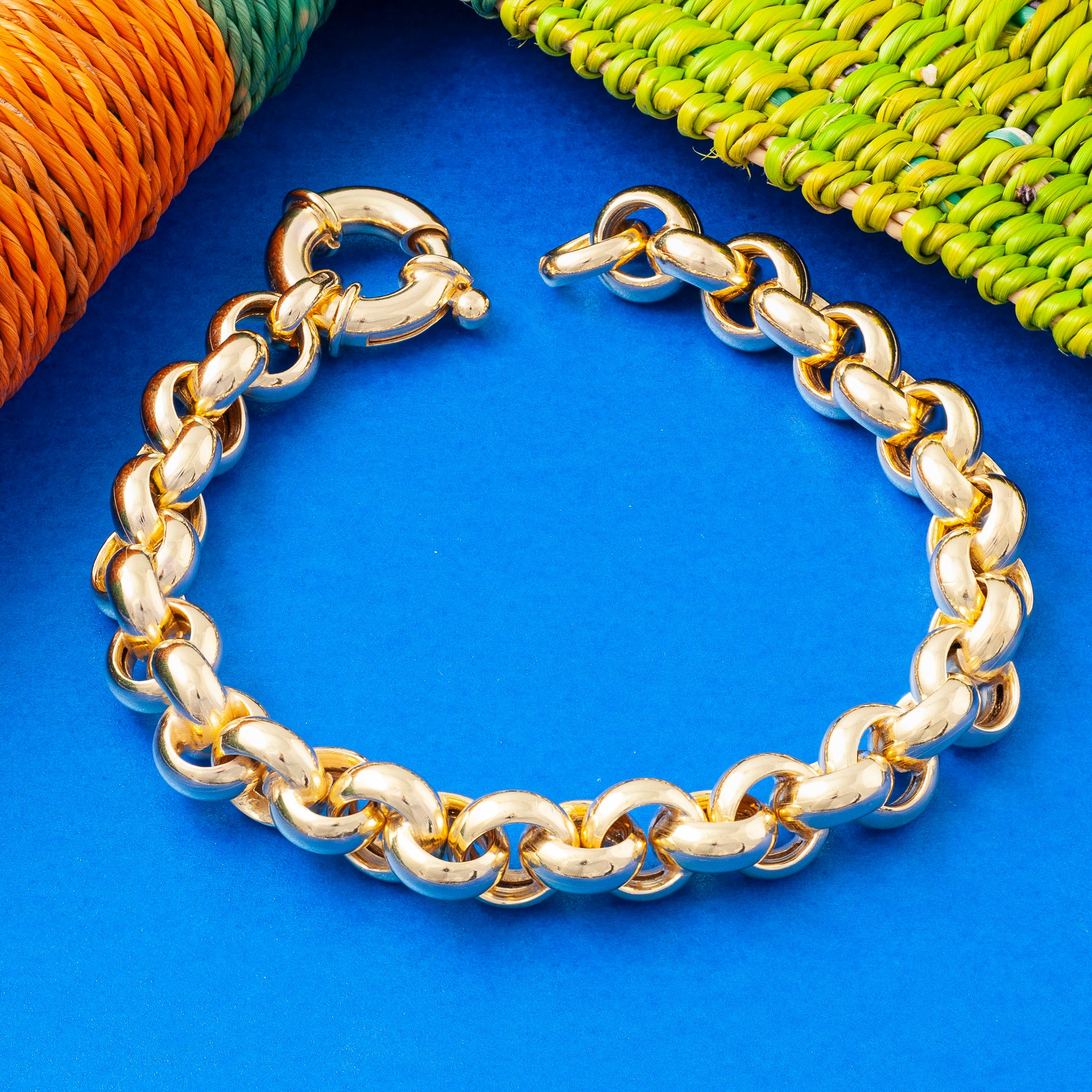 GOLD CHUNKY BELCHER CHAIN BRACELET