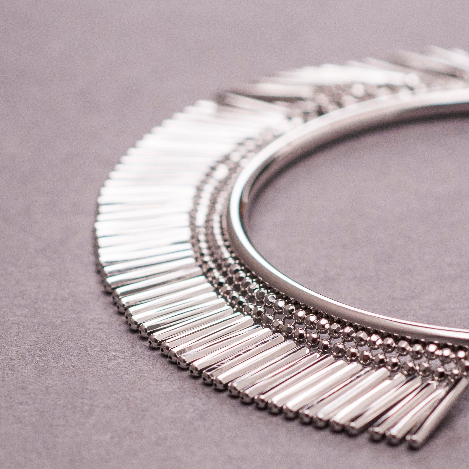 LARGE SILVER TASSEL HOOP EARRINGS