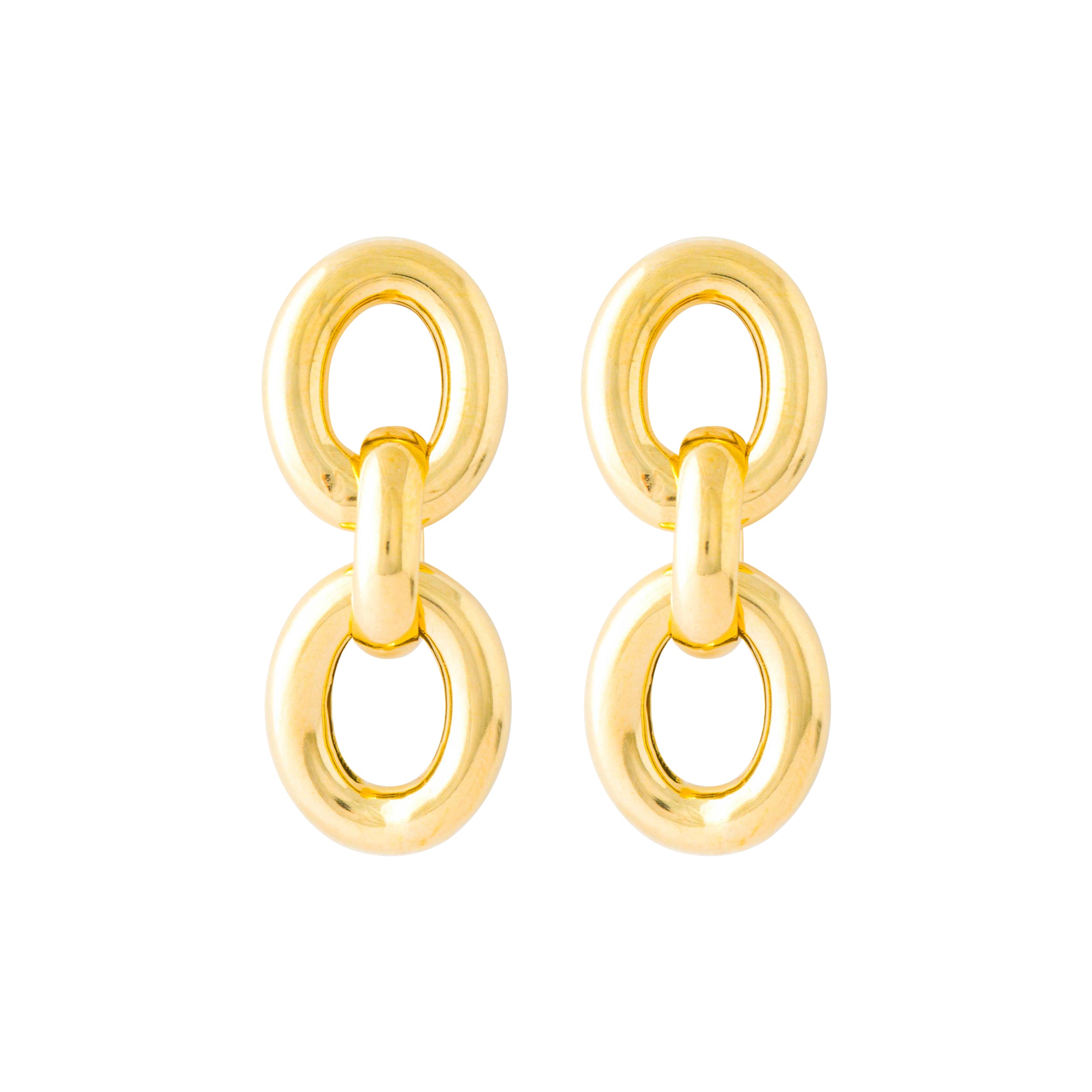 CHUNKY GOLD CHAIN DROP EARRINGS
