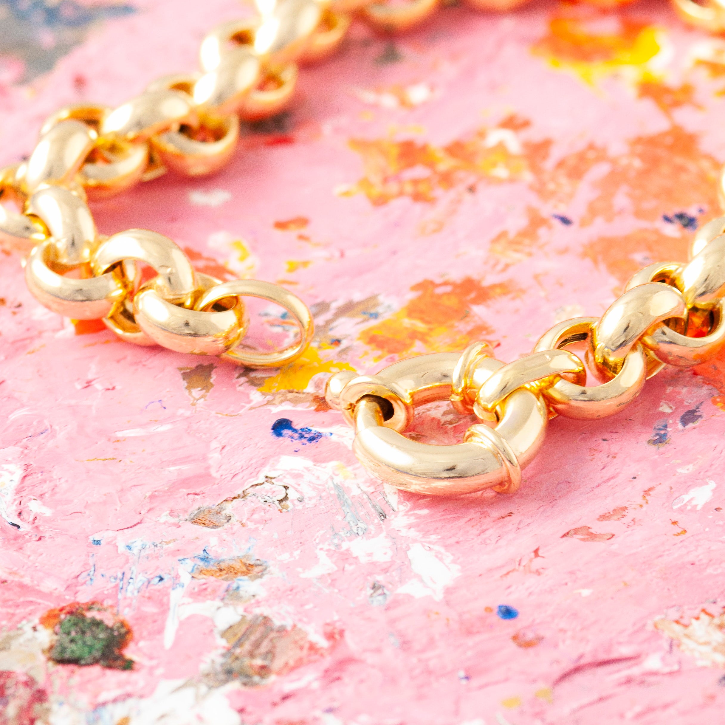 GOLD CHUNKY BELCHER CHAIN BRACELET