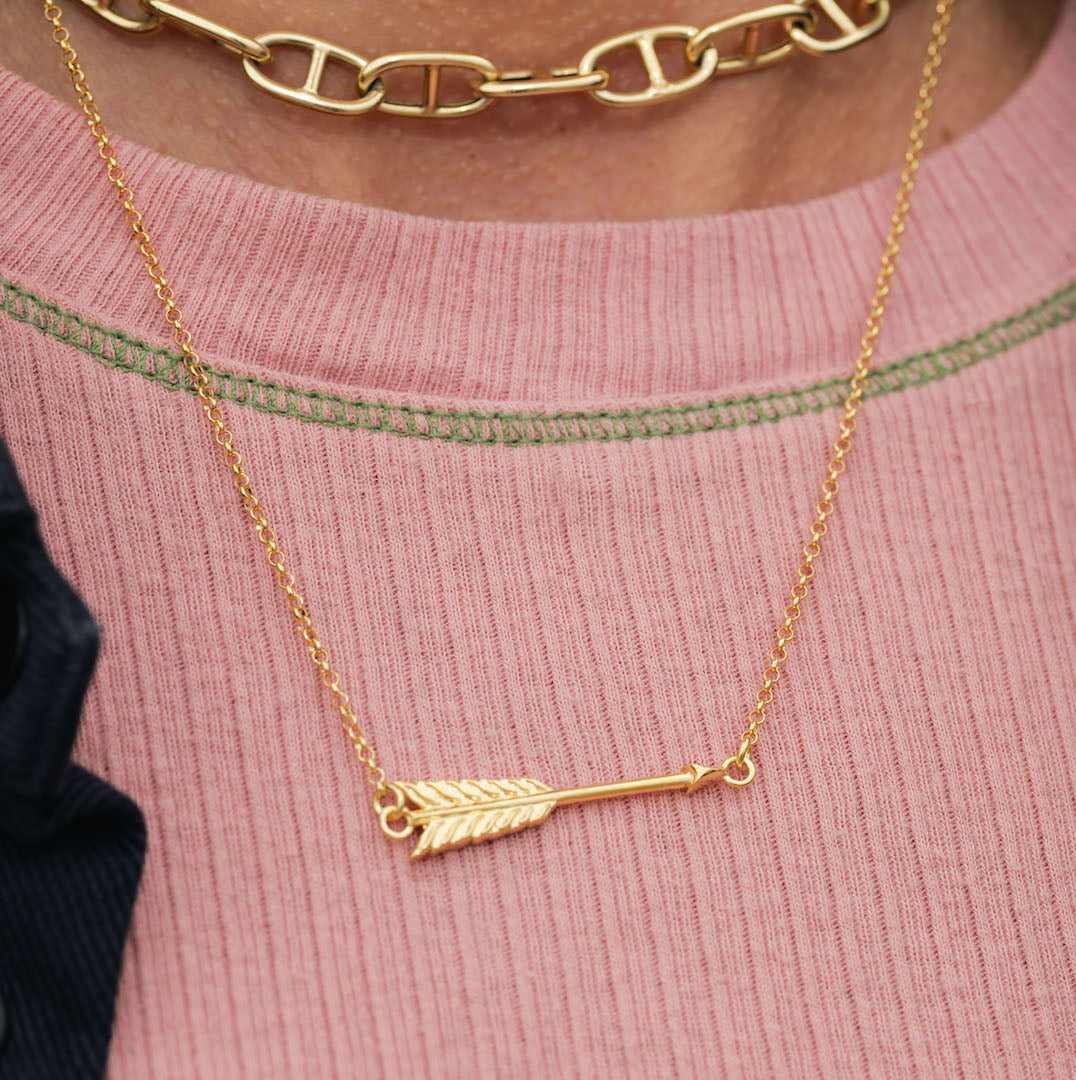 Gold Arrow Pendant