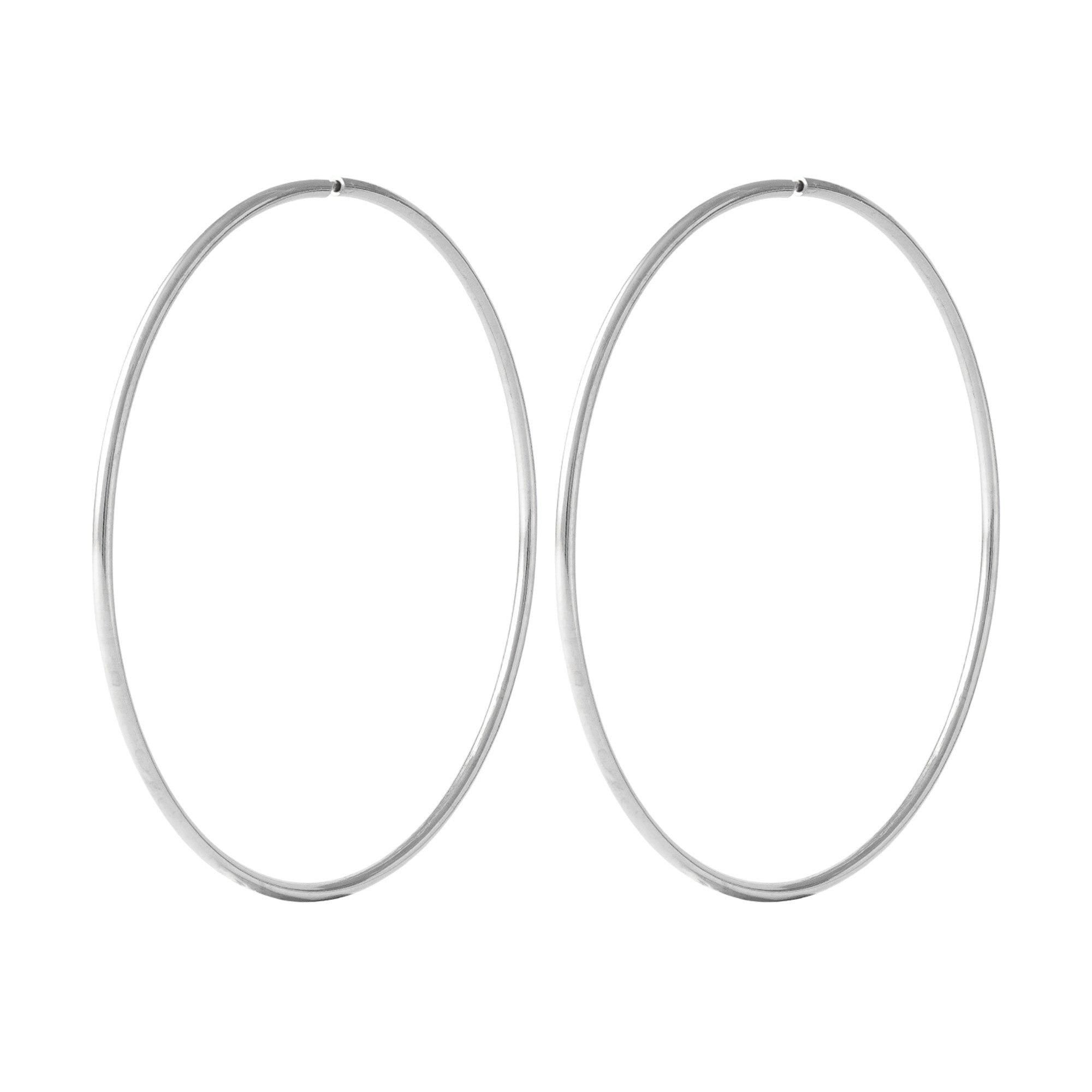 SILVER THREAD HOOPS