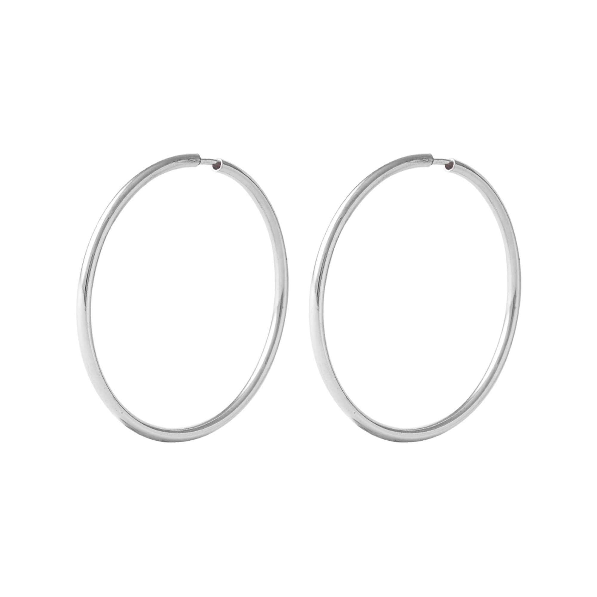 SILVER THREAD HOOPS