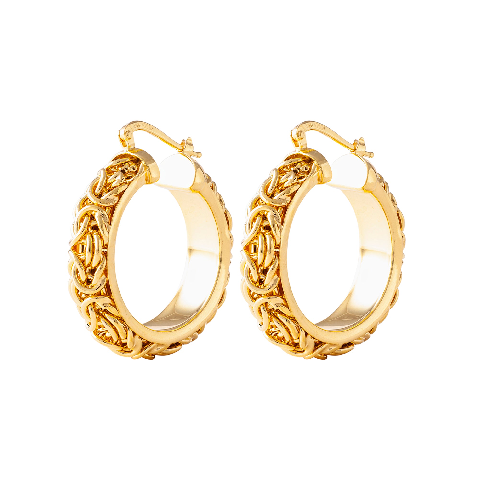 GOLD BYZANTINE HOOPS