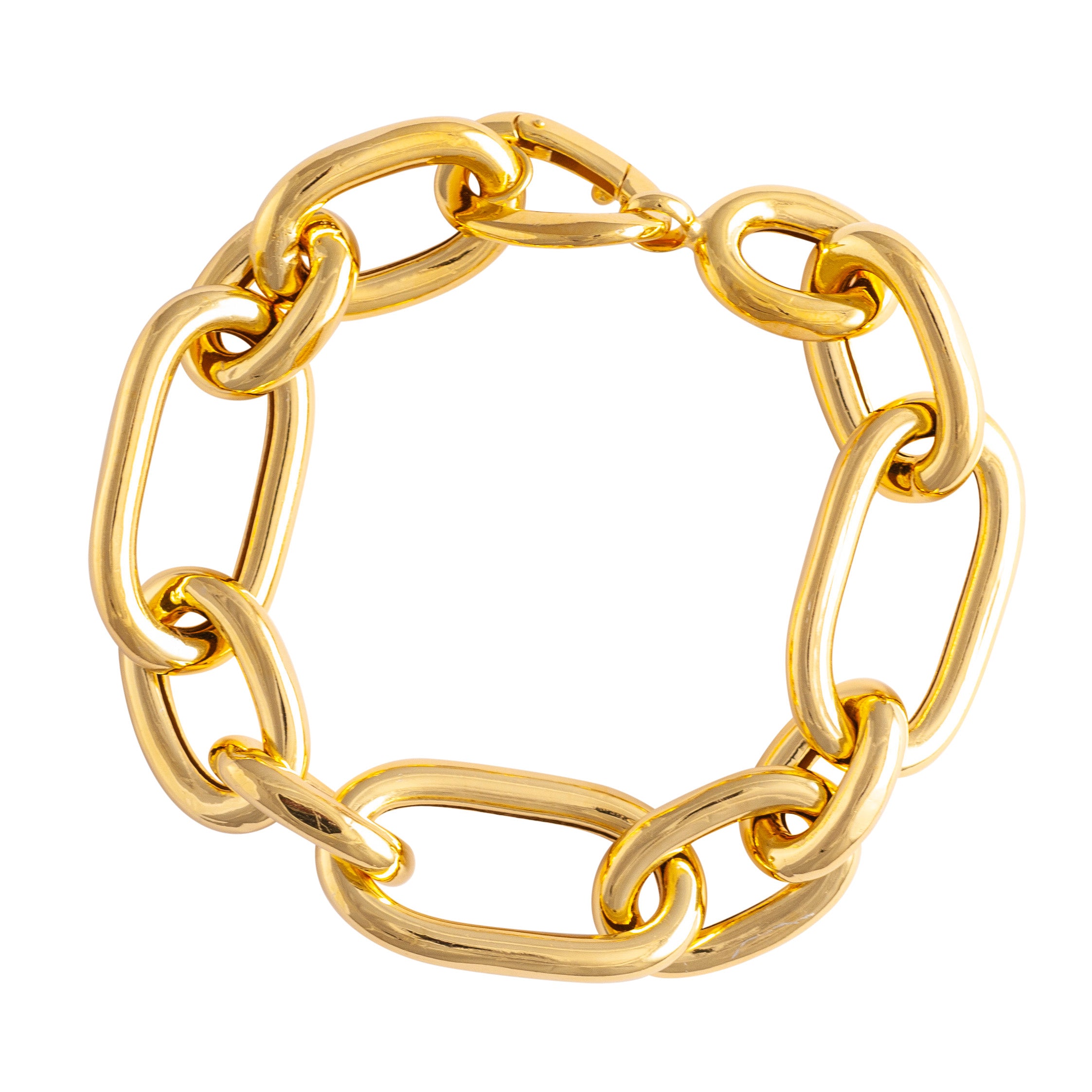 LARGE THICK GOLD CHAIN BRACELET