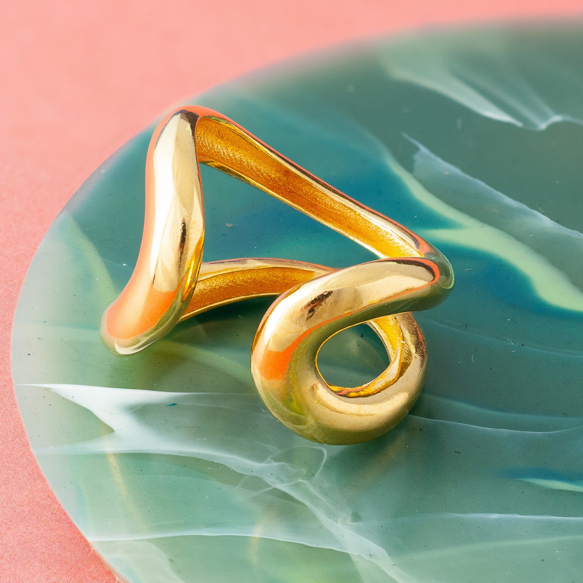 Gold Chunky Adjustable Ring