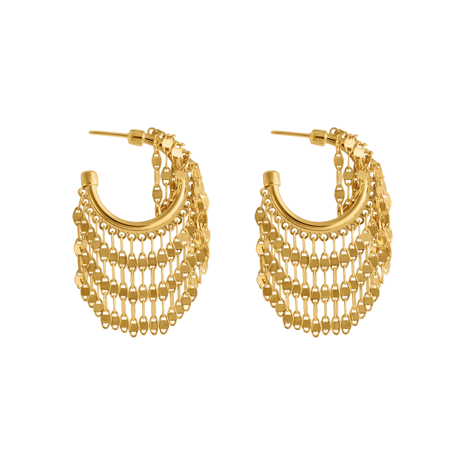 Euphoria Gold Disc Hoop Earrings