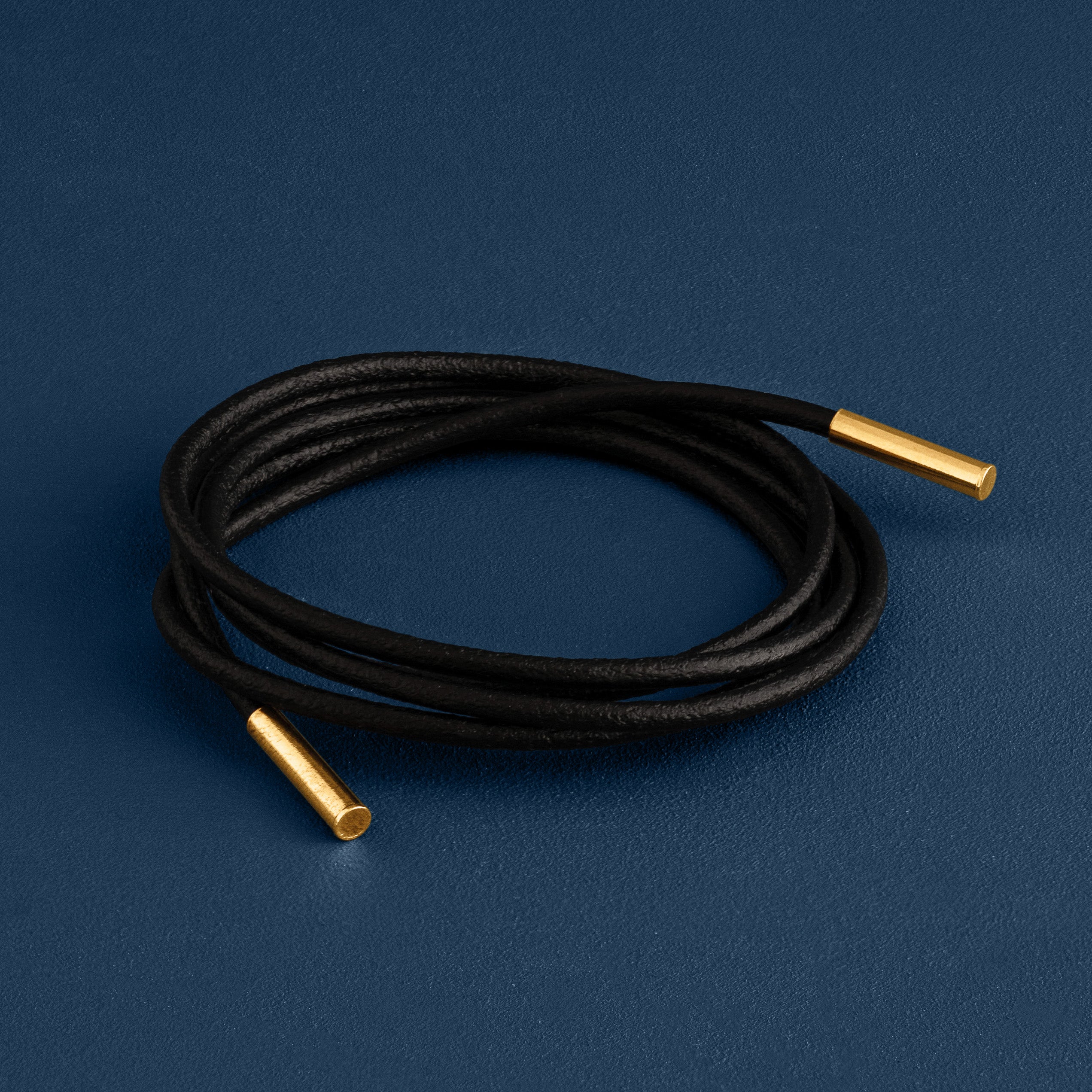 ITALIAN BLACK LEATHER THONG NECKLACE