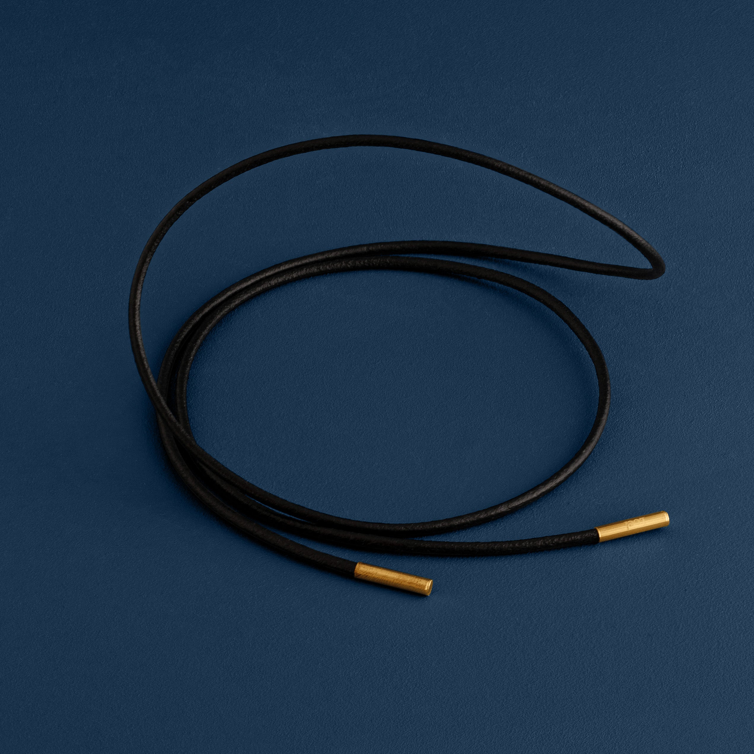 ITALIAN BLACK LEATHER THONG NECKLACE