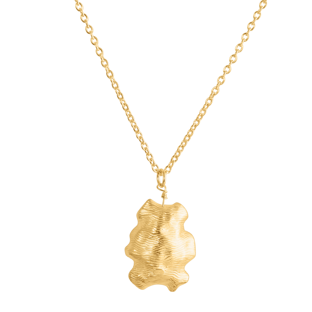 LOEL x Minnie Mae Oyster Shell Pendant back on white