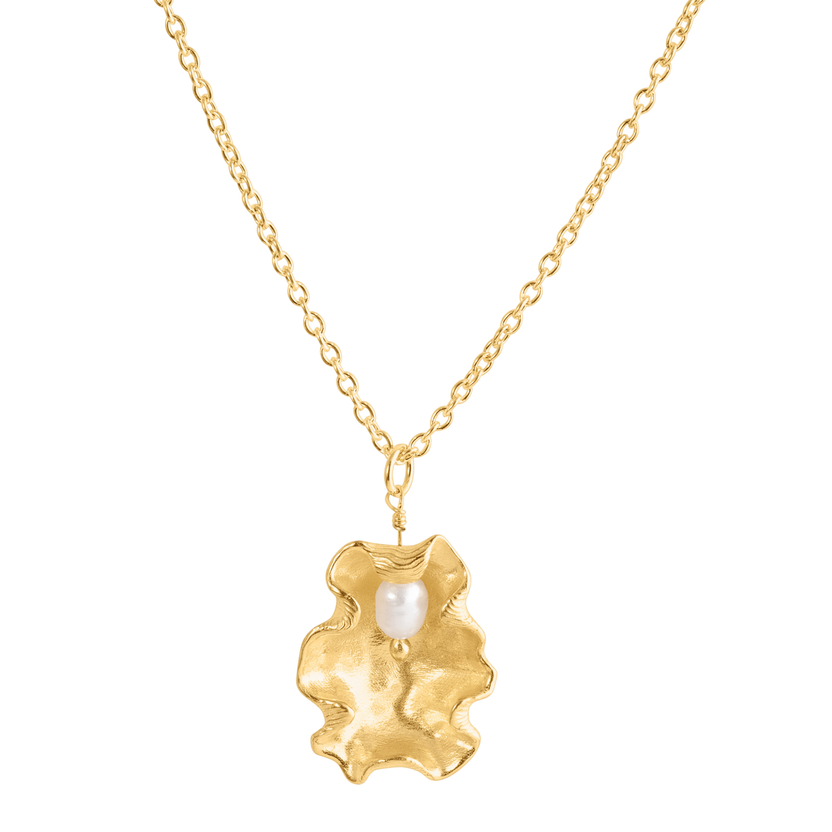 LOEL x Minnie Mae Oyster Shell Pendant front on white