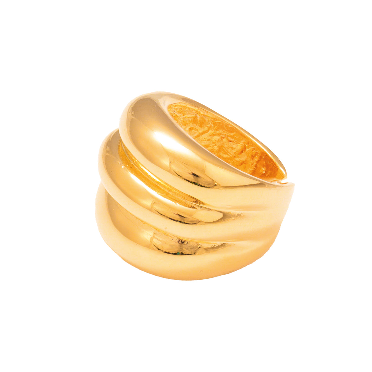 5 Ripple Rings LOEL | CHUNKY GOLD RIPPLE RING