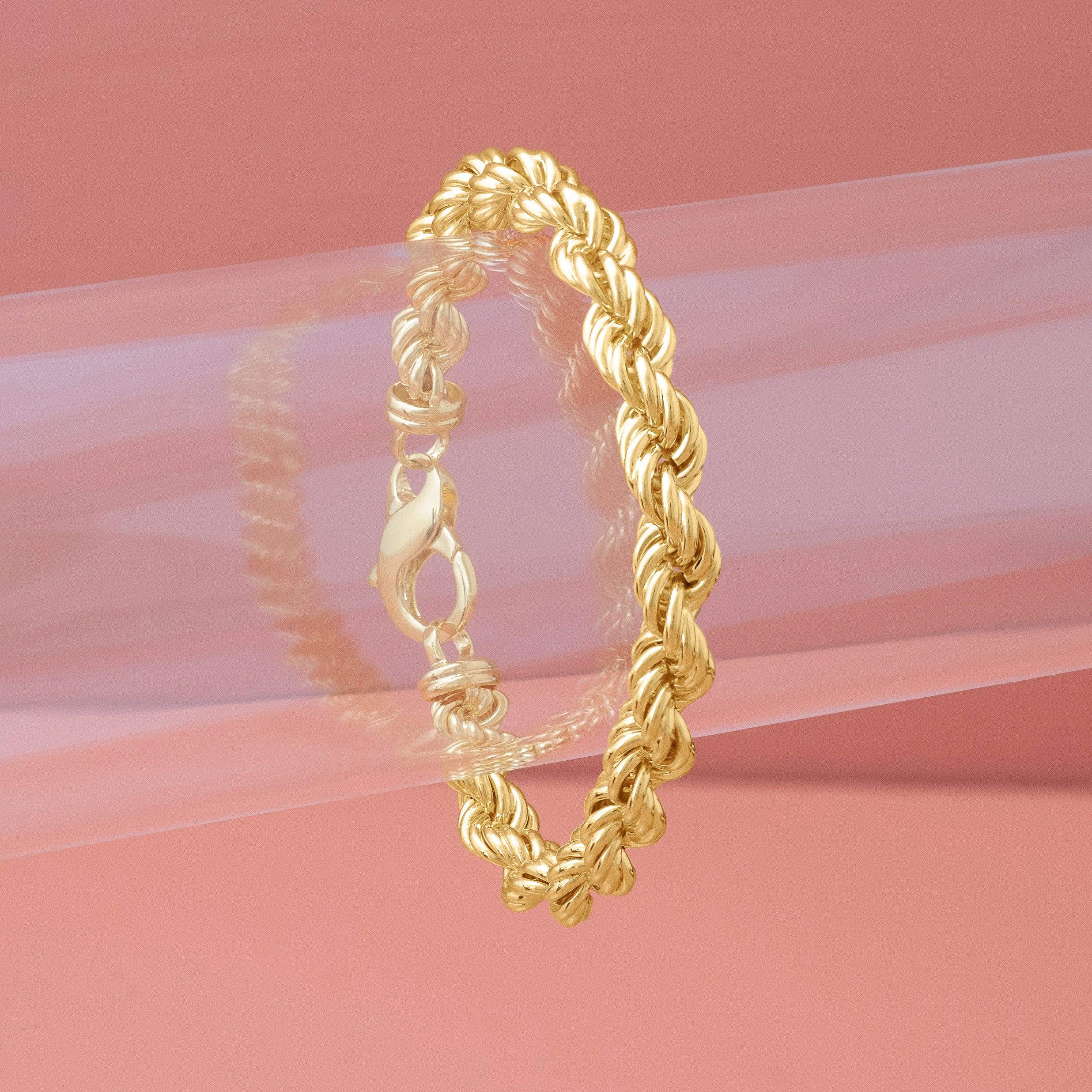 Large Gold Rope Chain Bracelet