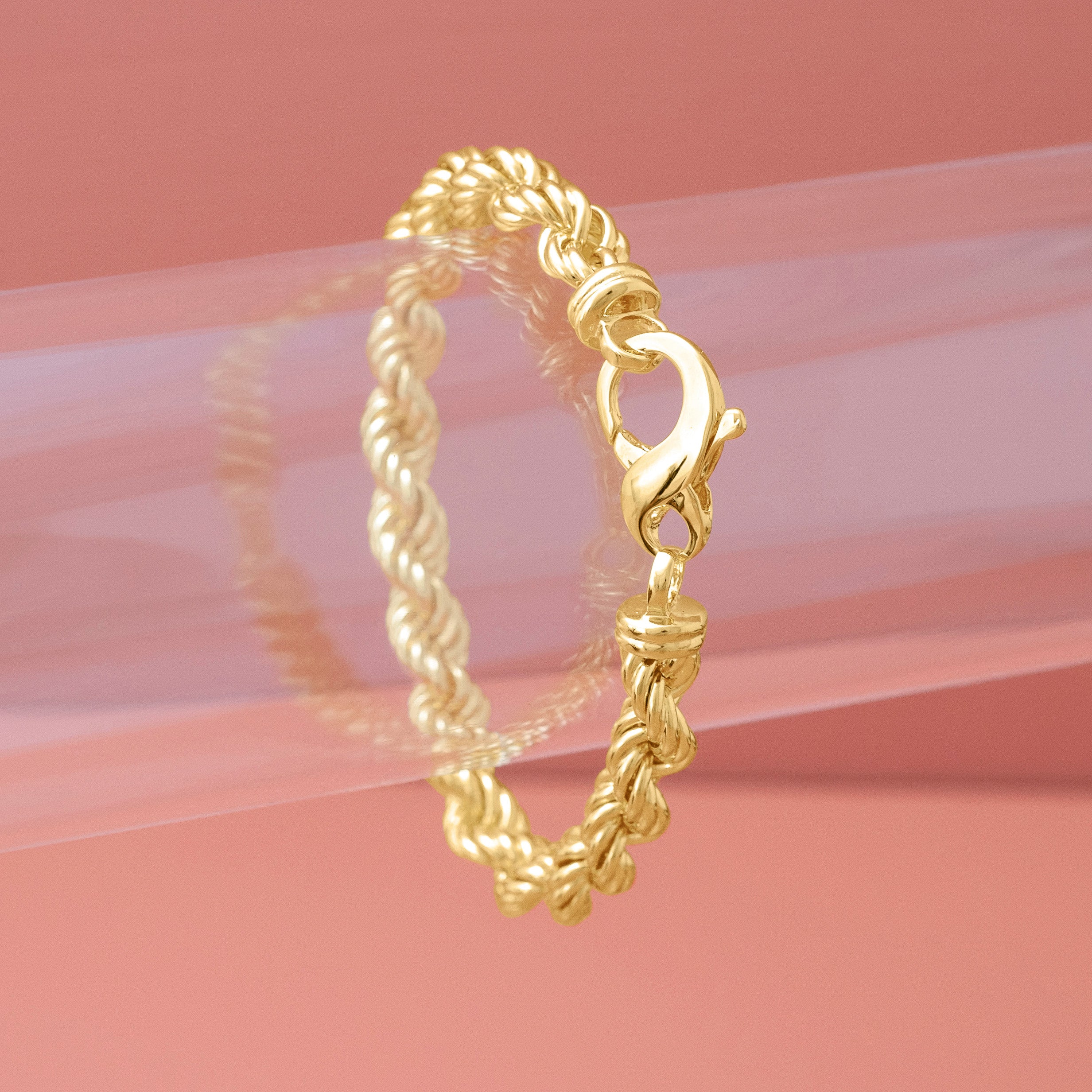 Large Gold Rope Chain Bracelet