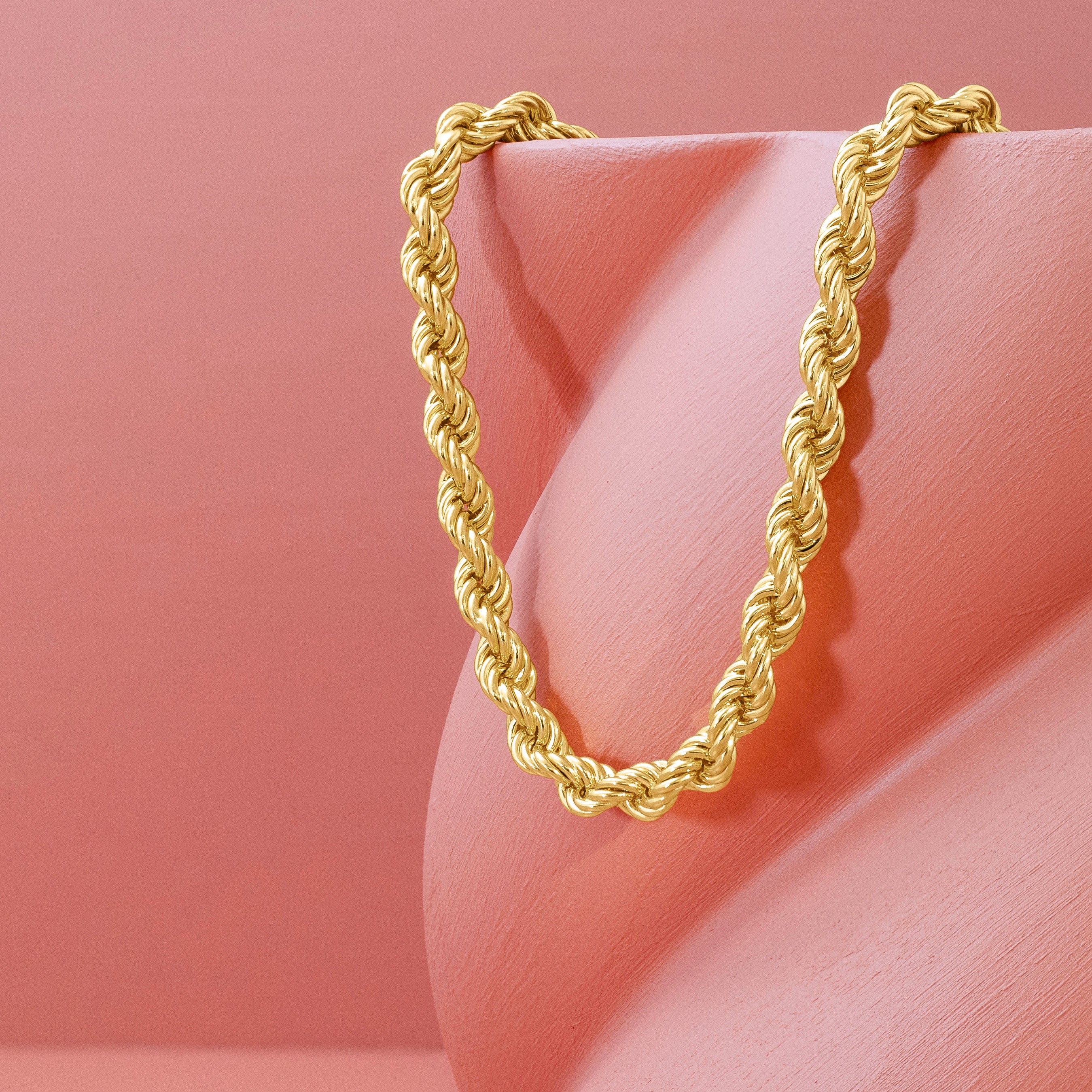 Chunky Gold Rope Chain Necklace